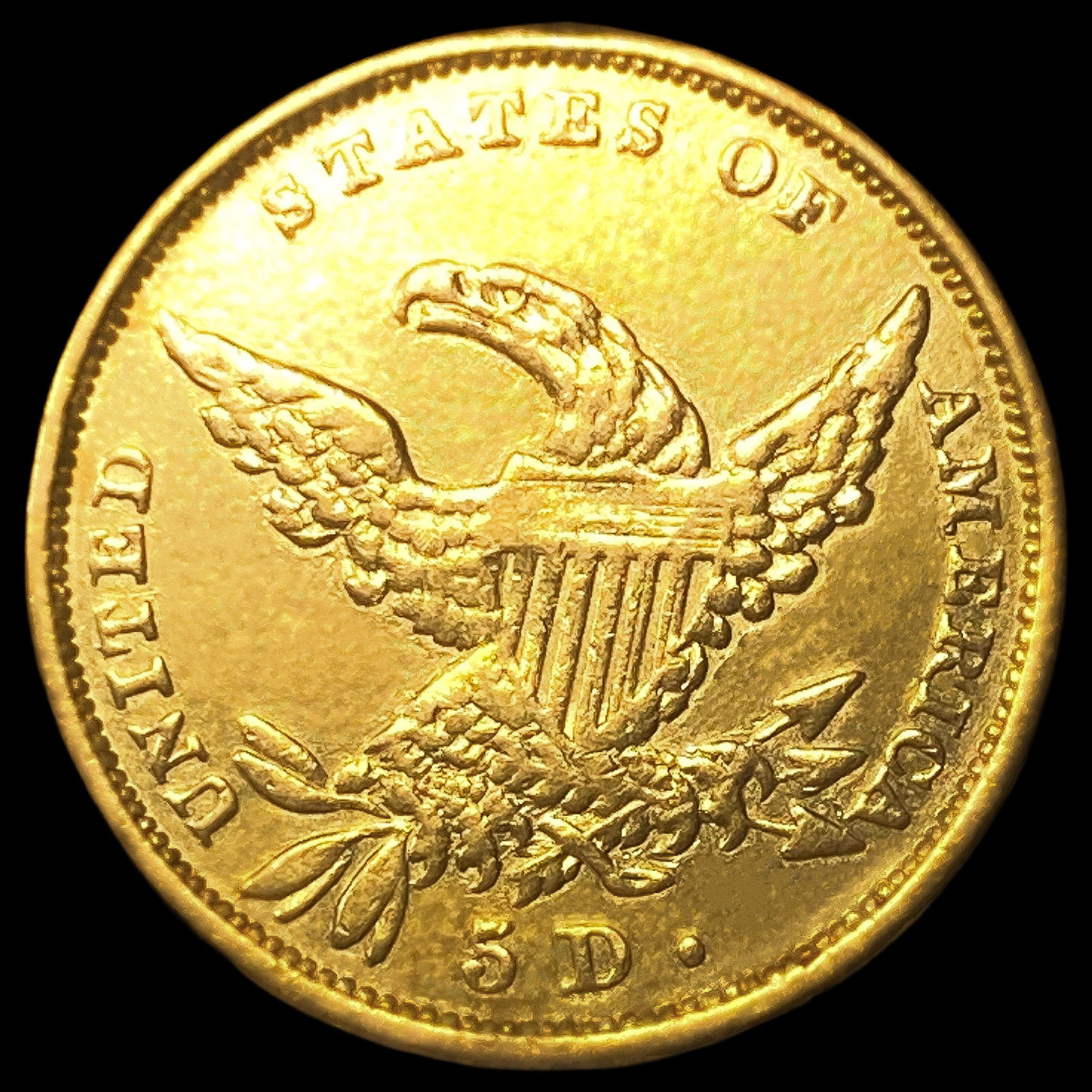 1834 $5 Gold Half Eagle - 2