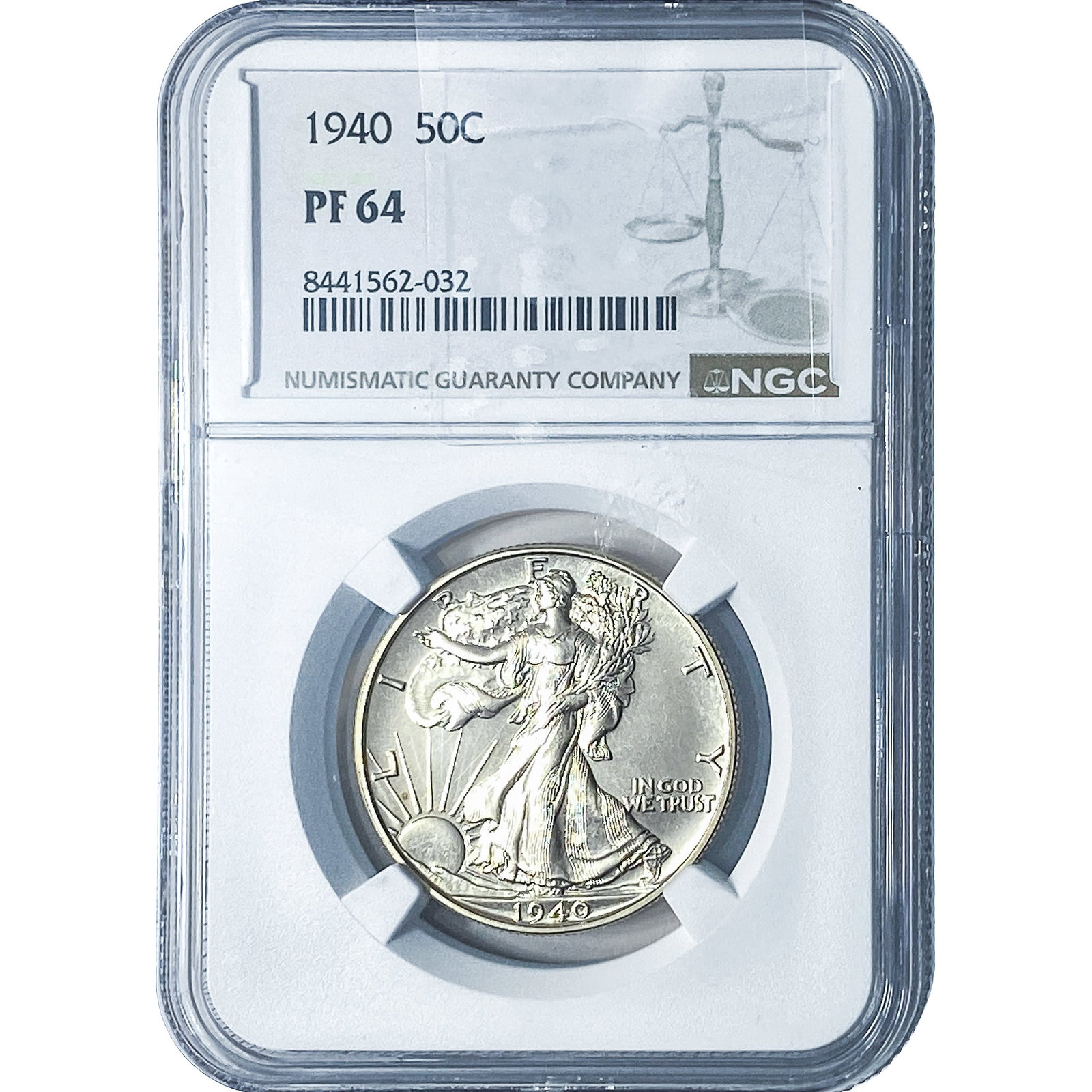 1940 Walking Liberty Half Dollar NGC PF64: 1940 Walking Liberty Half Dollar NGC PF64