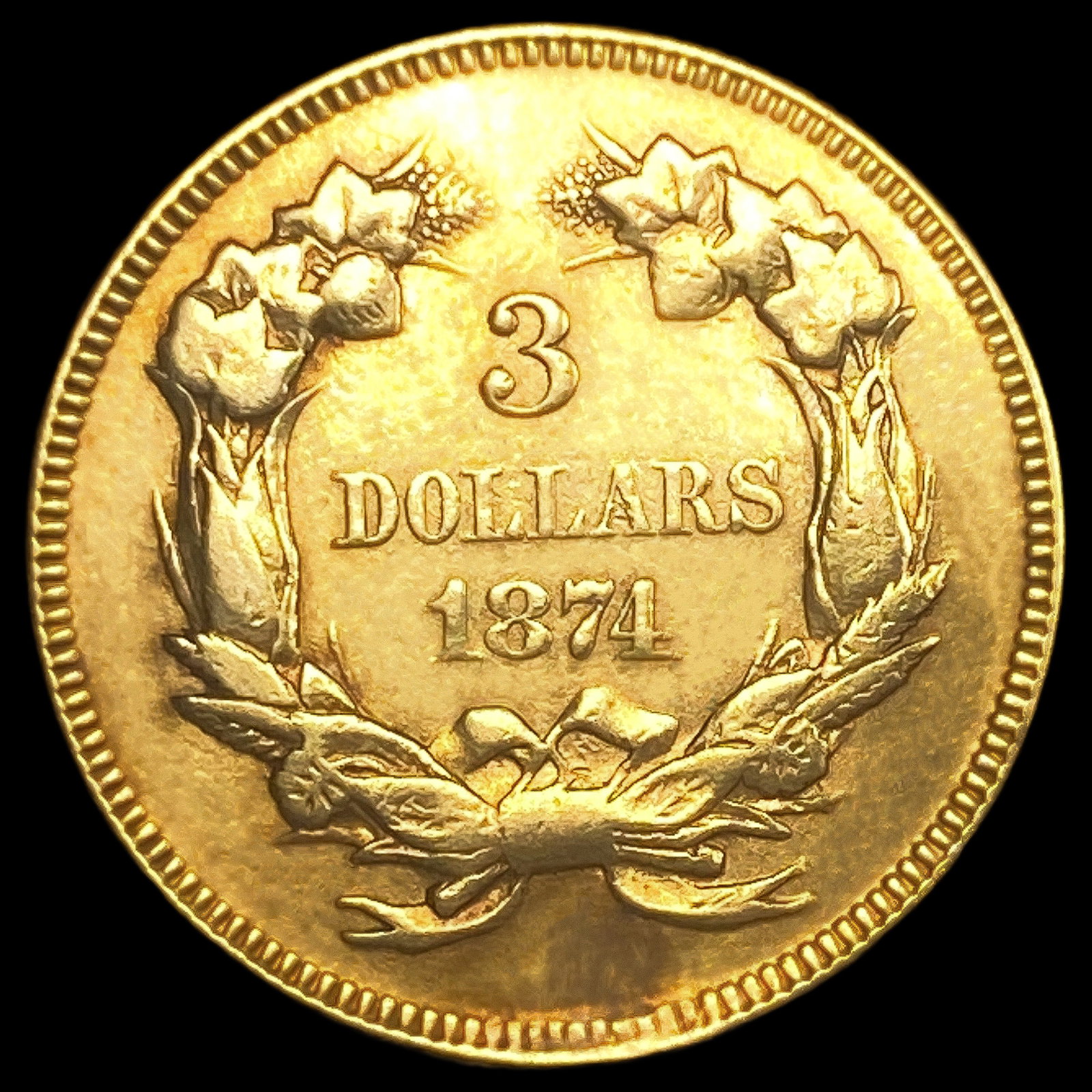 1874 $3 Gold Piece - 2