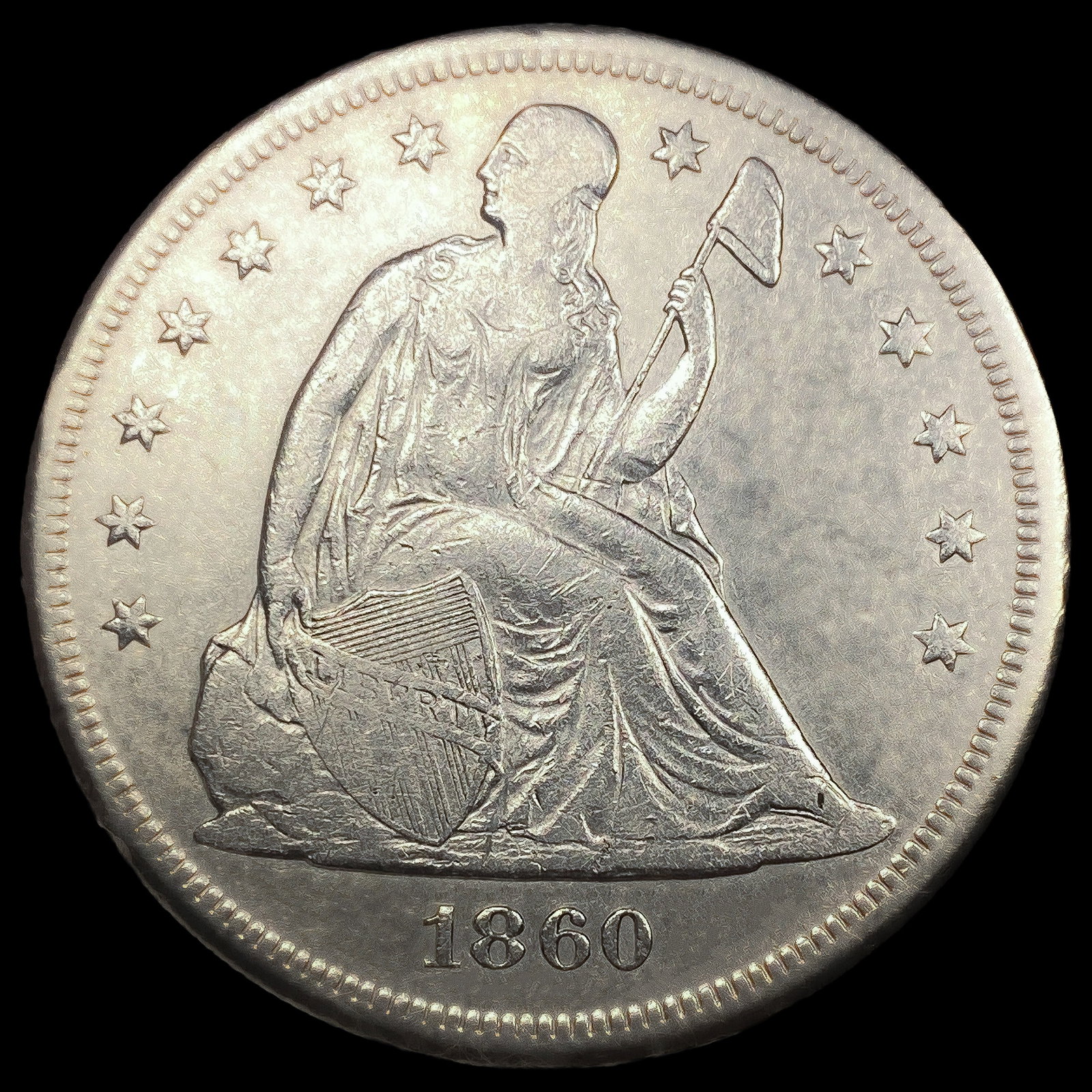 1860-O Seated Liberty Dollar: 1860-O Seated Liberty Dollar