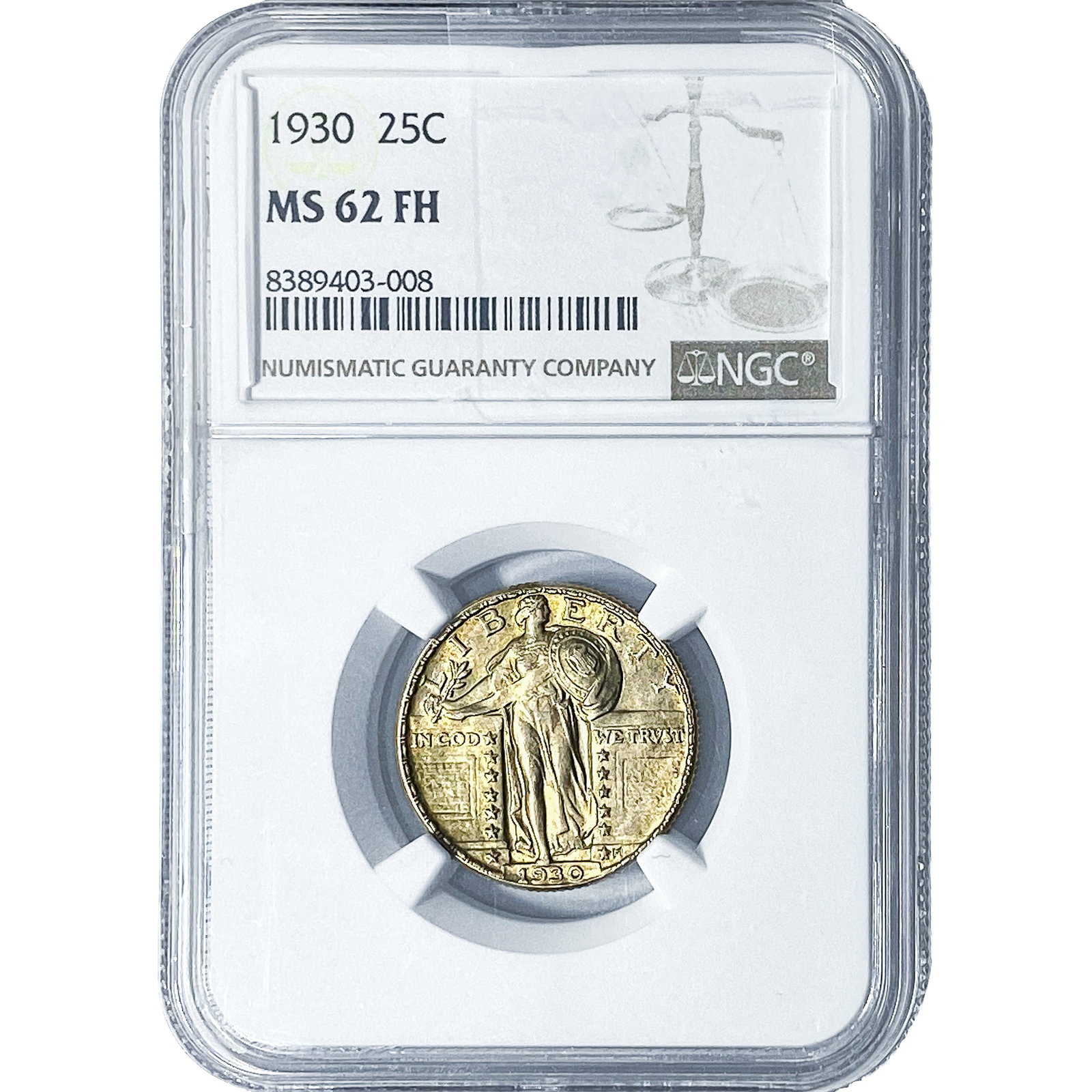 1930 Standing Liberty Quarter NGC MS62 FH: 1930 Standing Liberty Quarter NGC MS62 FH