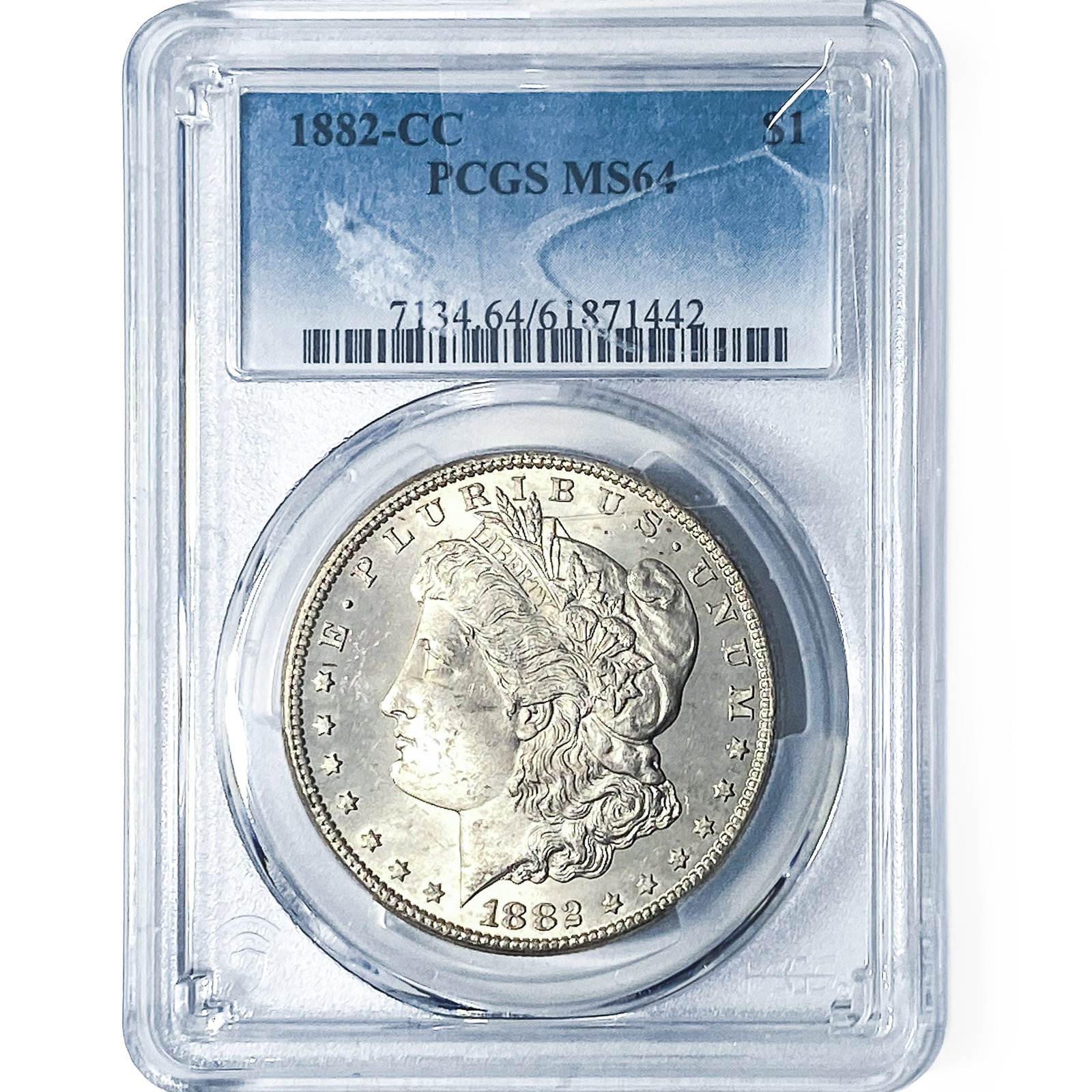 1882-CC Morgan Silver Dollar PCGS MS64: 1882-CC Morgan Silver Dollar PCGS MS64