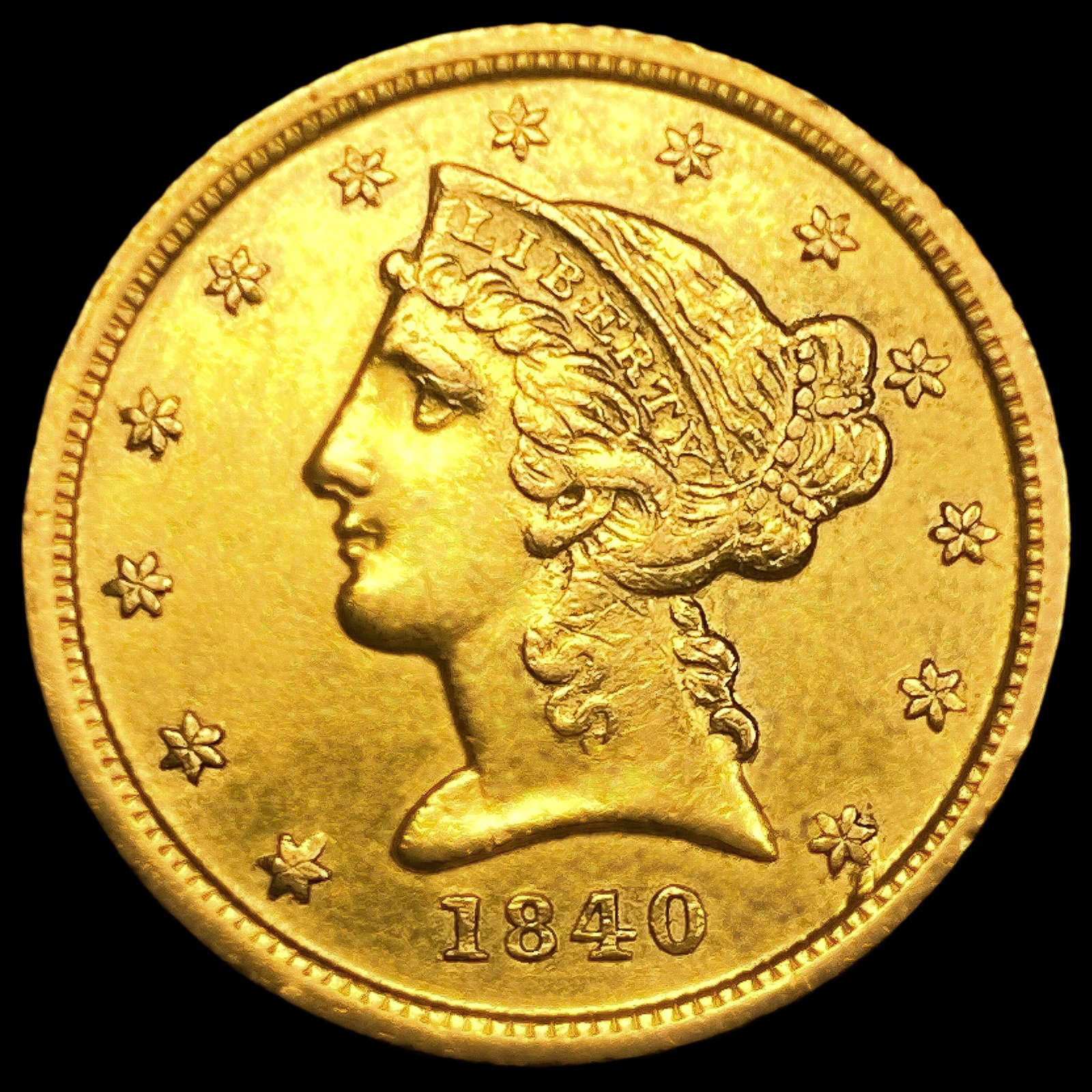 1840-D Tall D $5 Gold Half Eagle: 1840-D Tall D $5 Gold Half Eagle