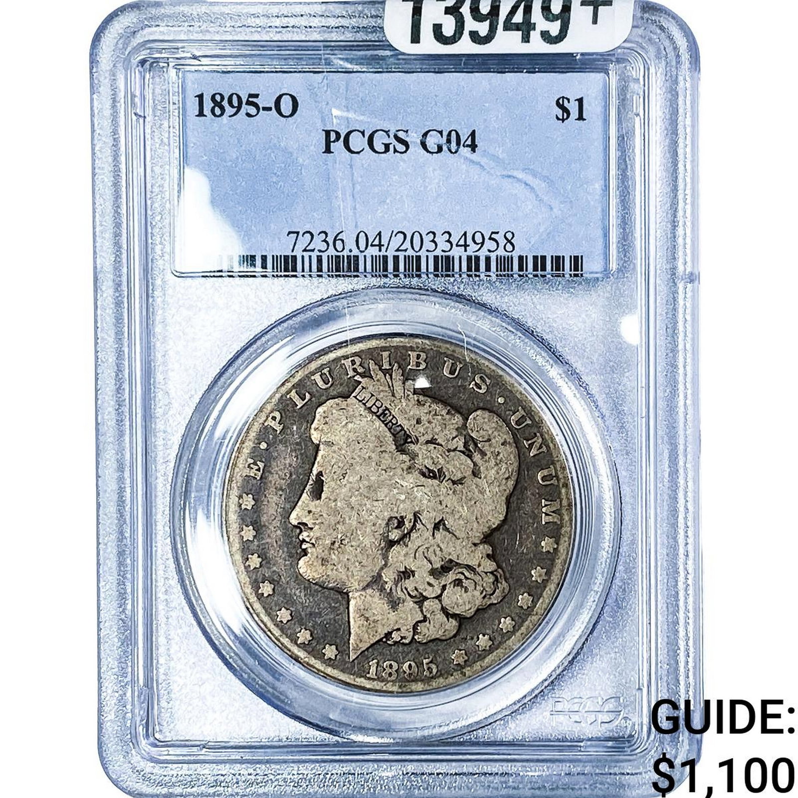 1895-O Morgan Silver Dollar PCGS G4: 1895-O Morgan Silver Dollar PCGS G4