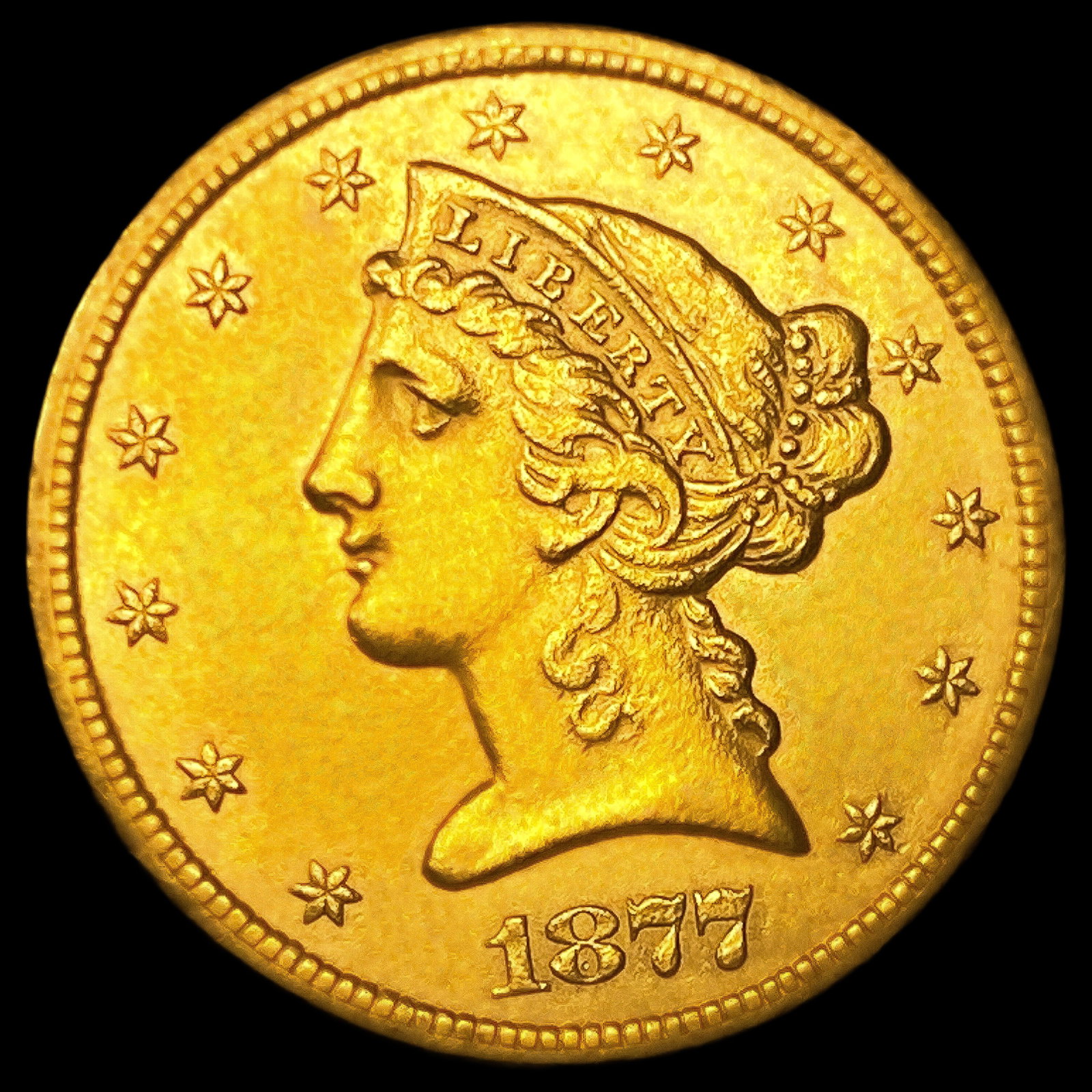 1877-CC $5 Gold Half Eagle (1 of 2)