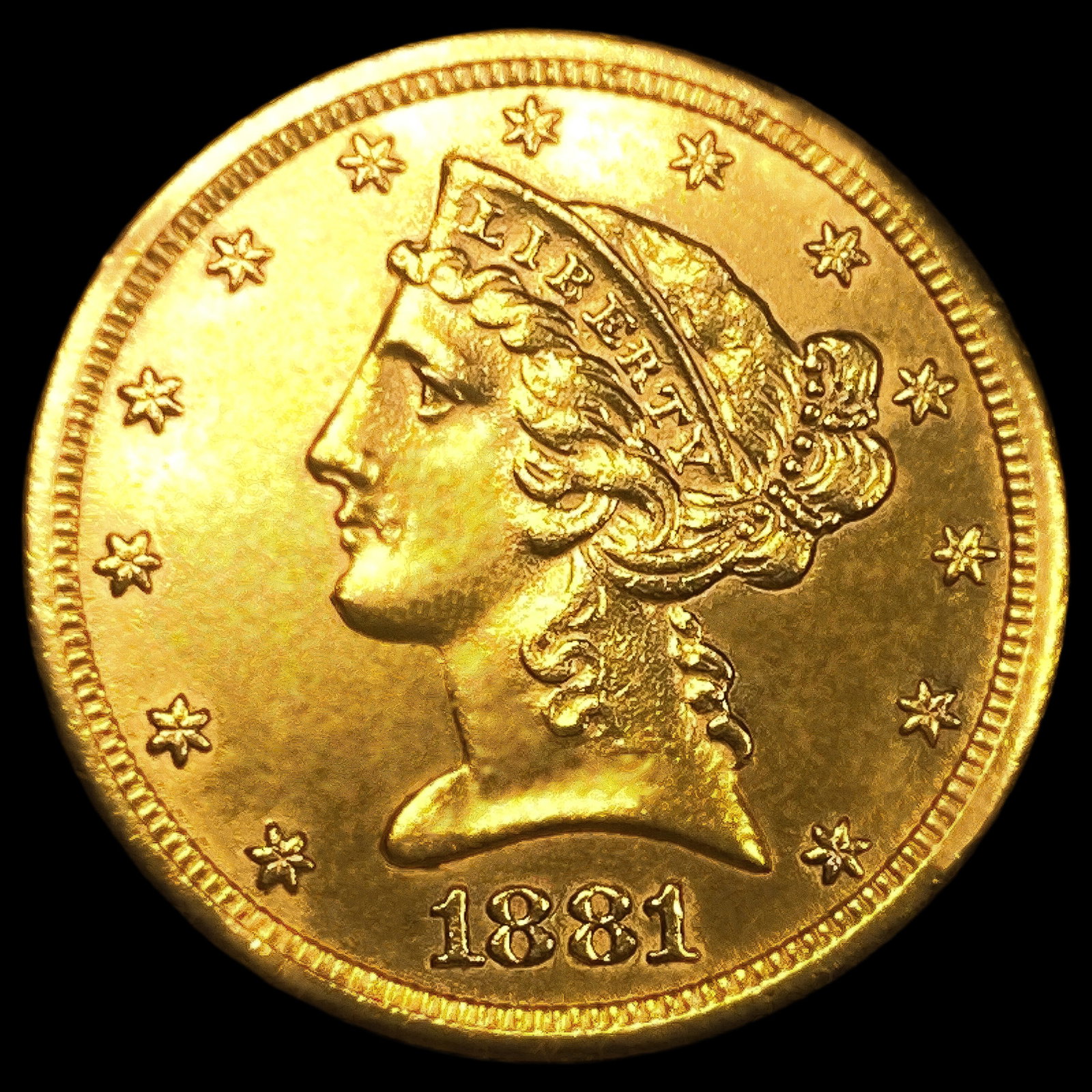 1881-CC $5 Gold Half Eagle: 1881-CC $5 Gold Half Eagle