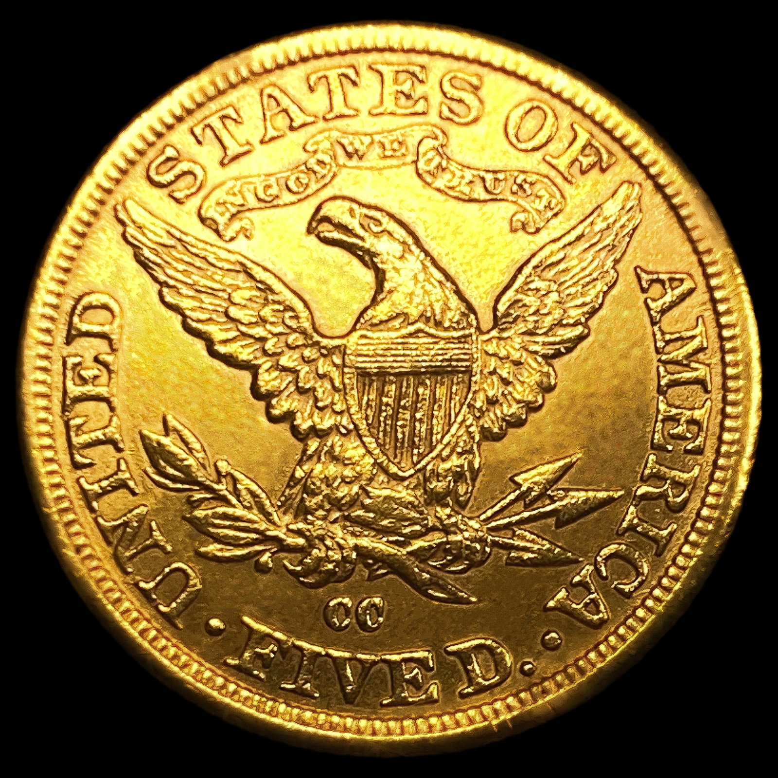 1881-CC $5 Gold Half Eagle - 2
