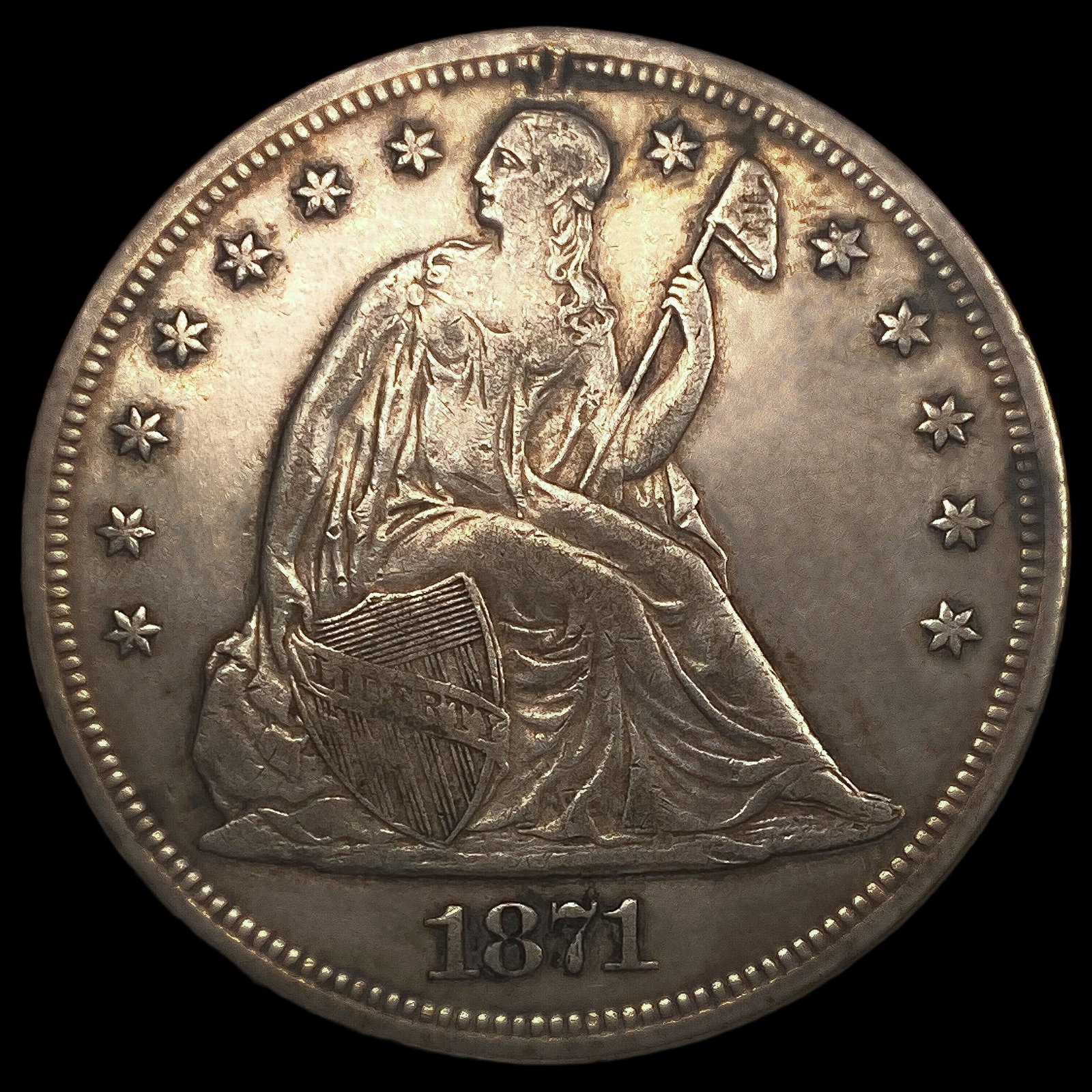 1871 Seated Liberty Dollar (1 of 2)