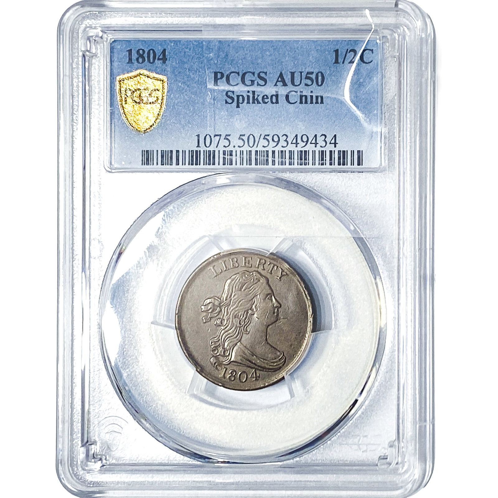 1804 1/2C Spiked Chin PCGS AU50 (1 of 4)