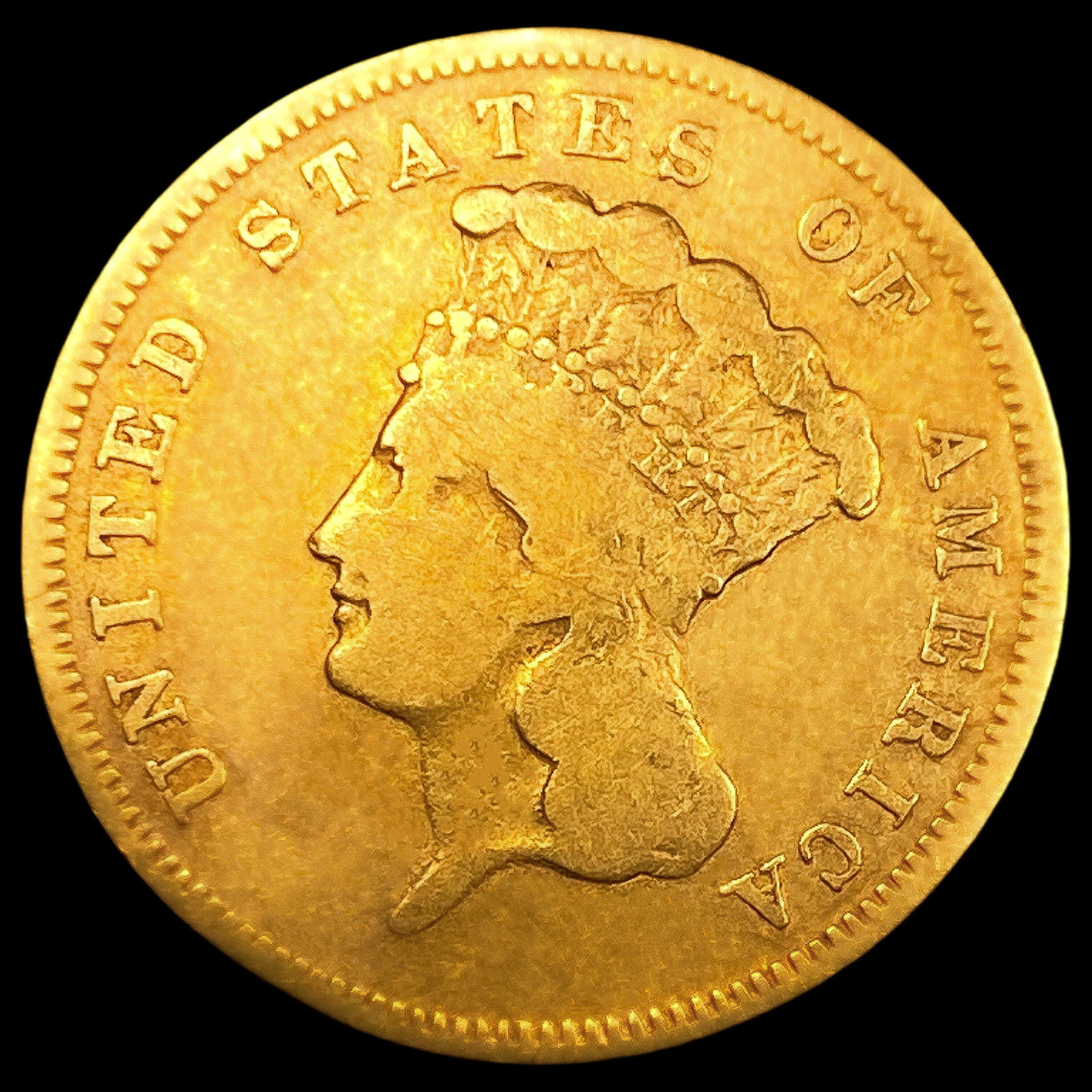 1856-S $3 Gold Piece: 1856-S $3 Gold Piece