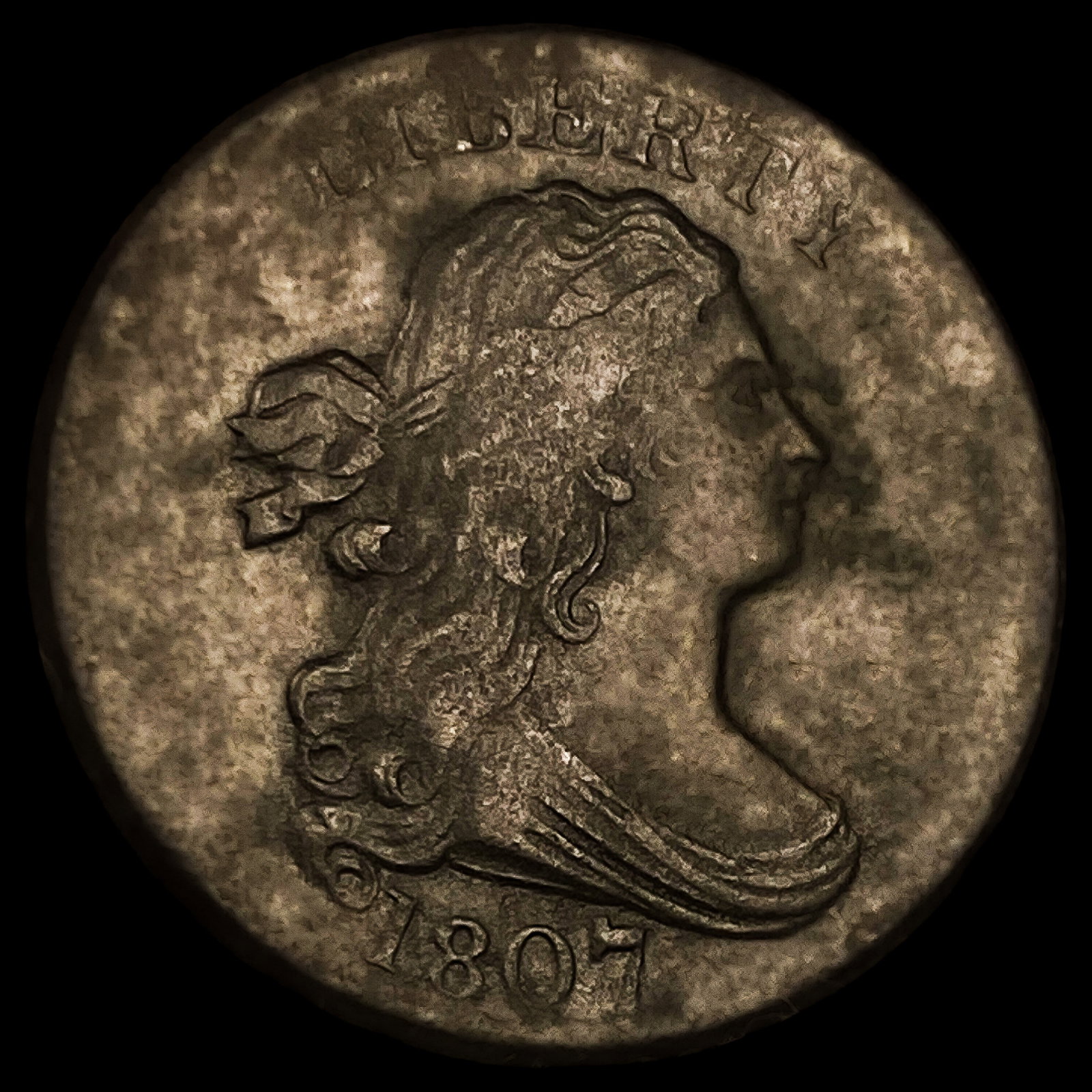 1807 Draped Bust Half Cent (1 of 2)