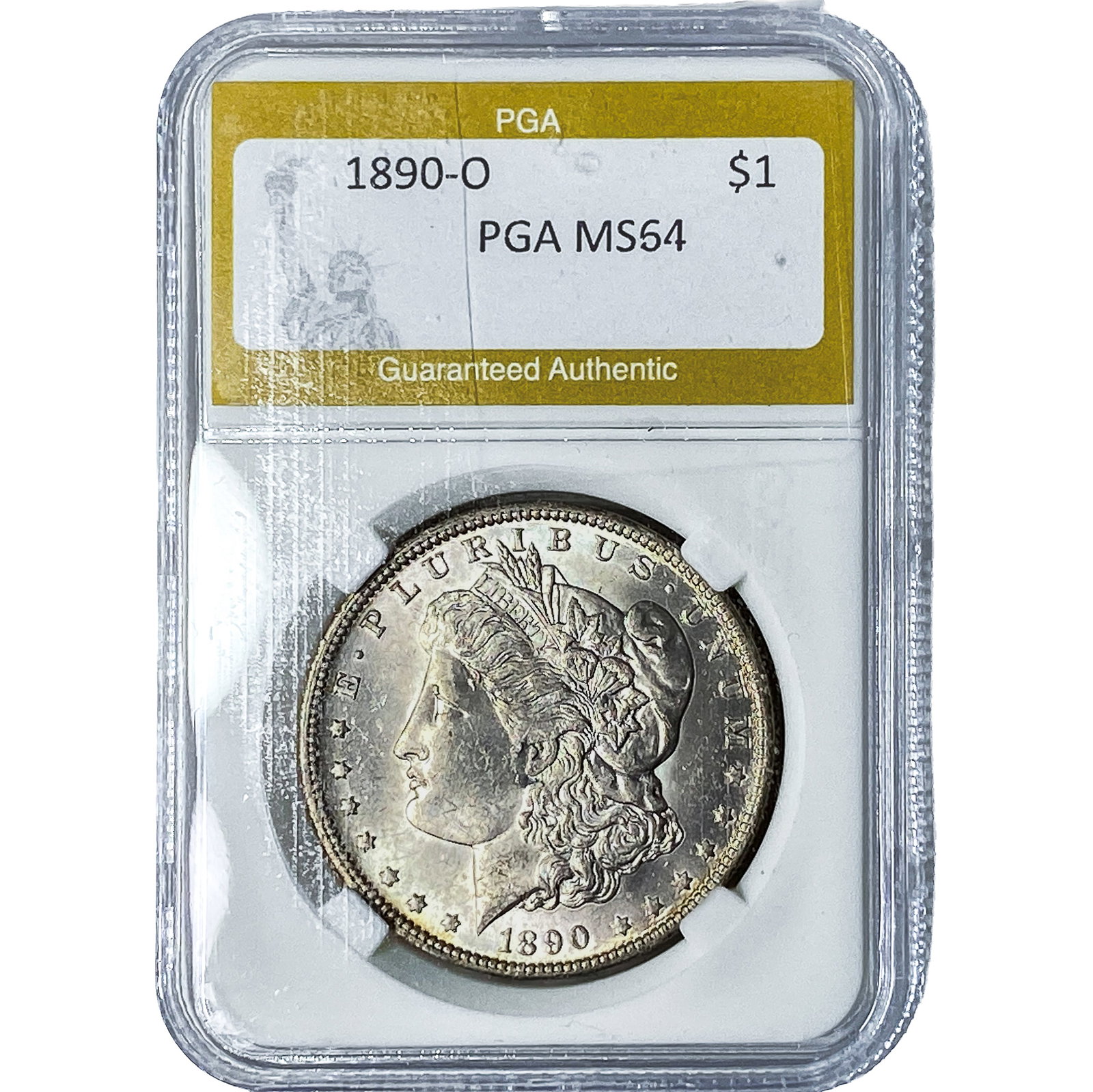 1890-O Morgan Silver Dollar PGA MS64: 1890-O Morgan Silver Dollar PGA MS64