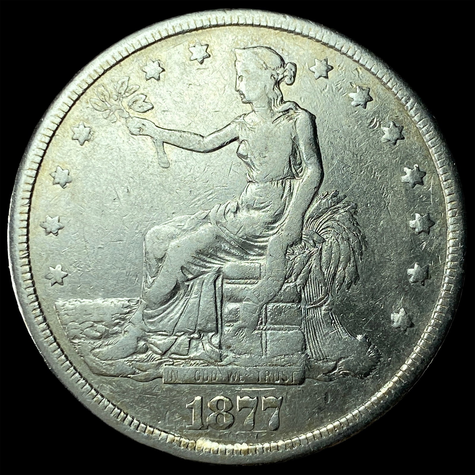 1877-S Silver Trade Dollar LIGHTLY CIRCULATED: 1877-S Silver Trade Dollar LIGHTLY CIRCULATED