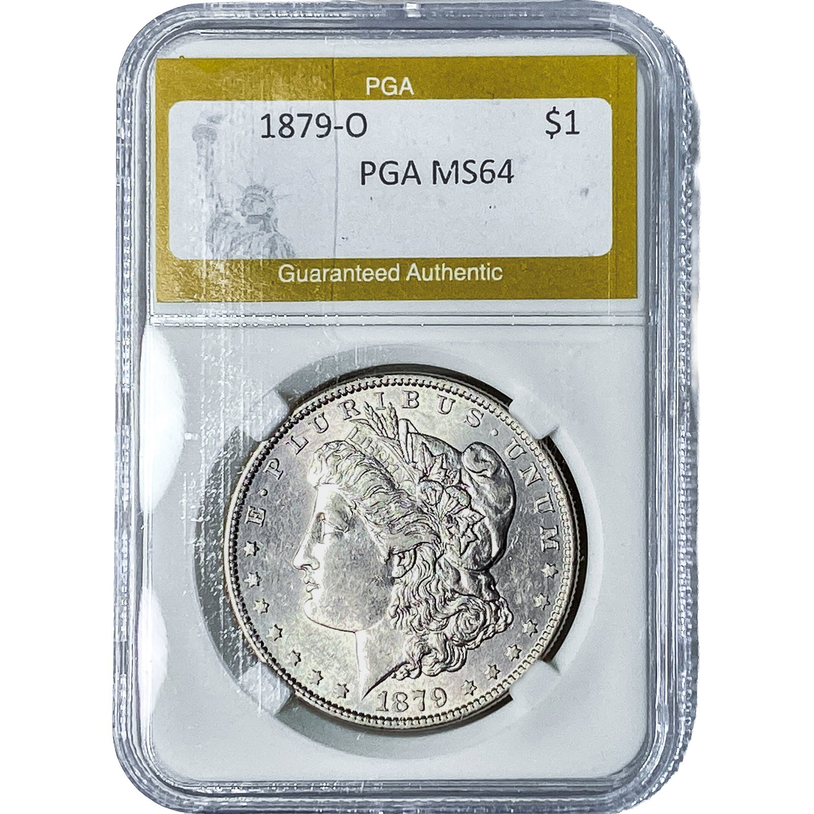 1879-O Morgan Silver Dollar PGA MS64: 1879-O Morgan Silver Dollar PGA MS64