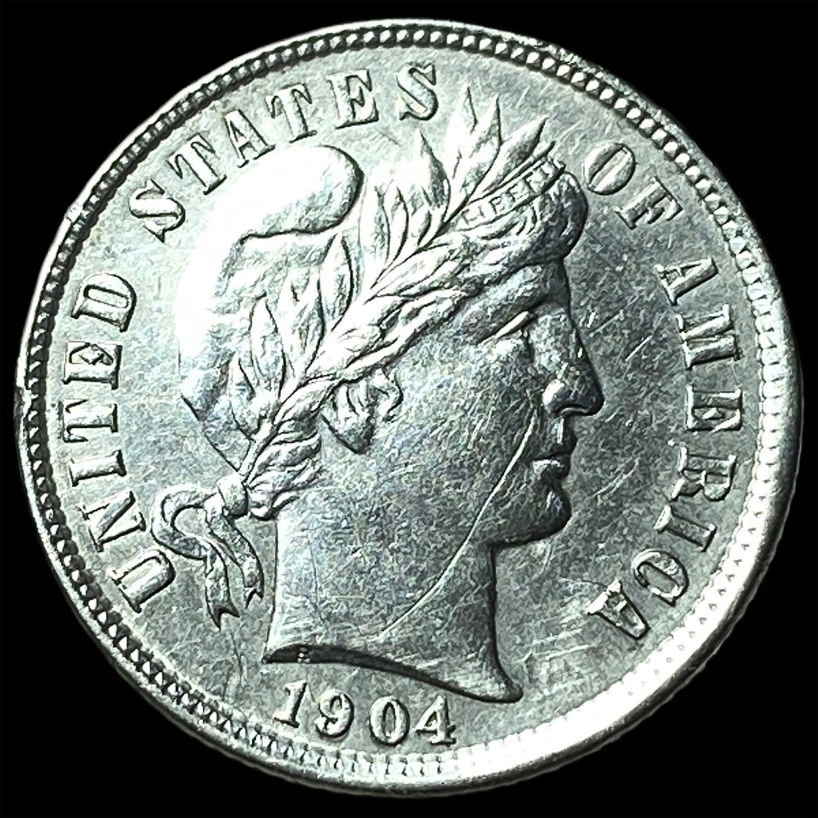 1904-S Silver Barber Dime UNCIRCULATED: 1904-S Silver Barber Dime UNCIRCULATED