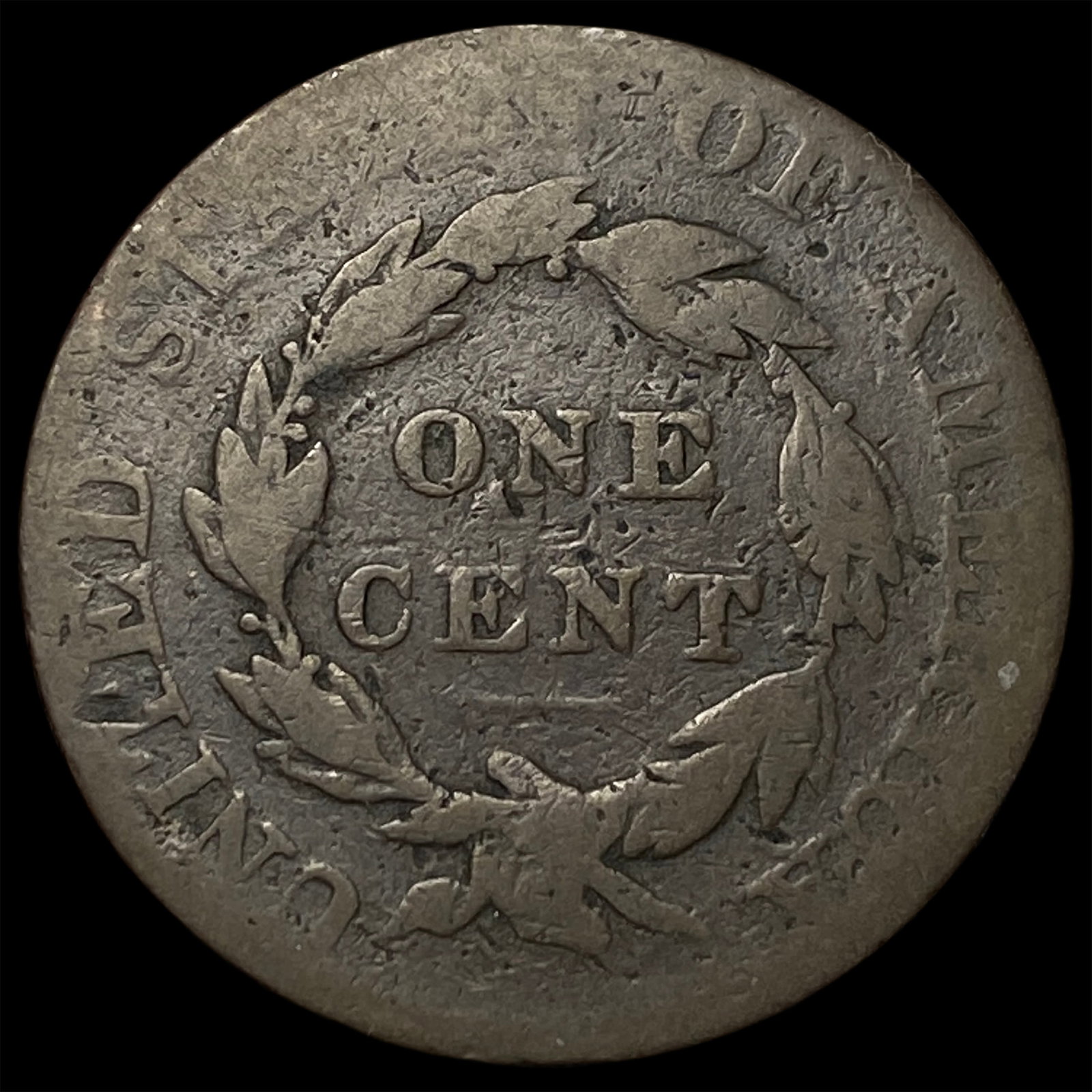 1824 Coronet Head Large Cent LIGHTLY CIRCULATED - 2