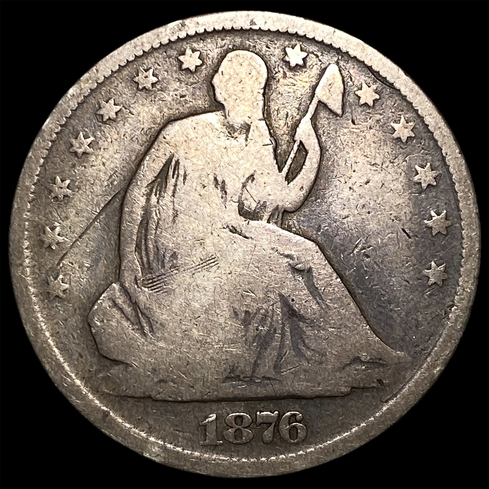 1876-S Silver Half Dollar LIGHTLY CIRCULATED: 1876-S Silver Half Dollar LIGHTLY CIRCULATED