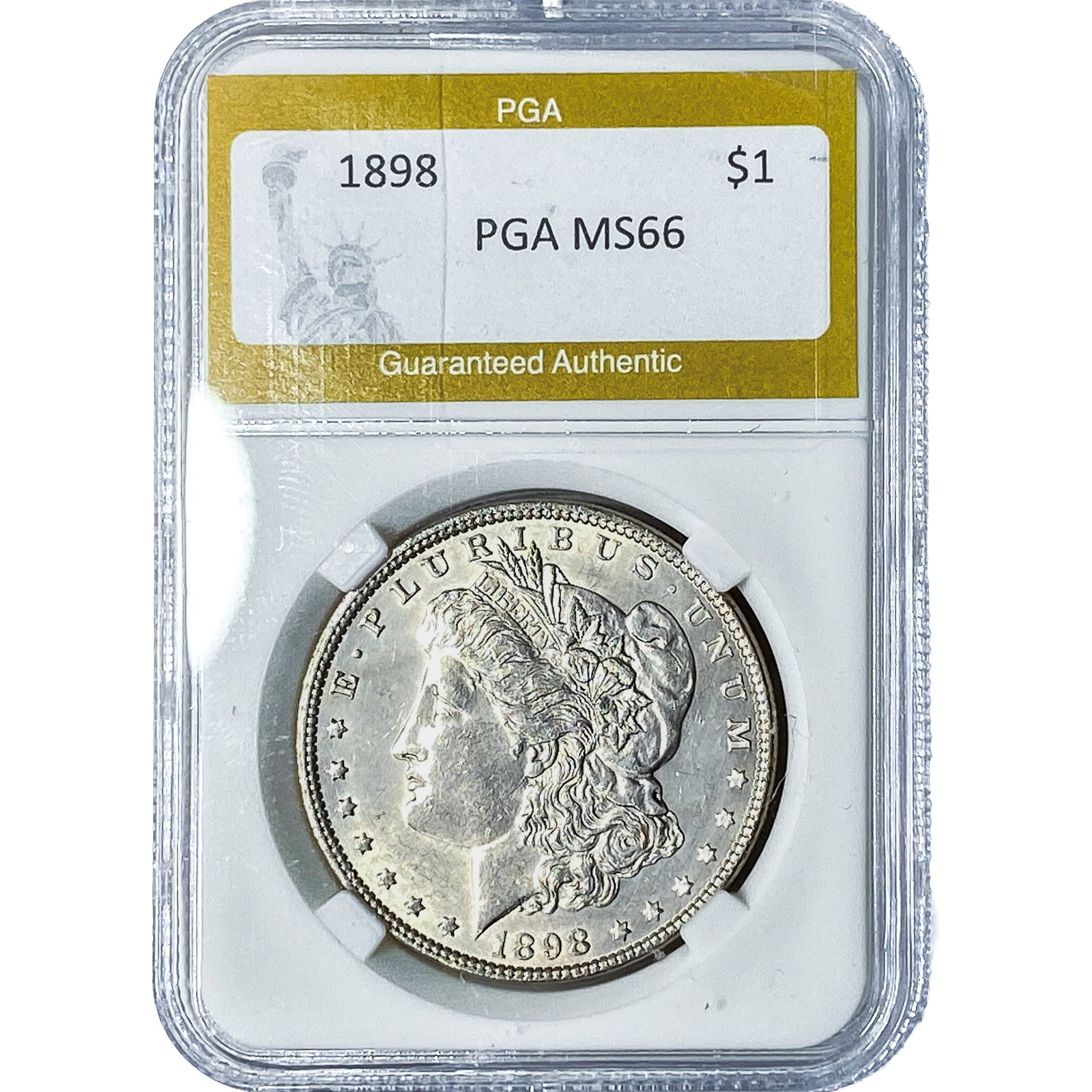 1898 Morgan Silver Dollar PGA MS66: 1898 Morgan Silver Dollar PGA MS66