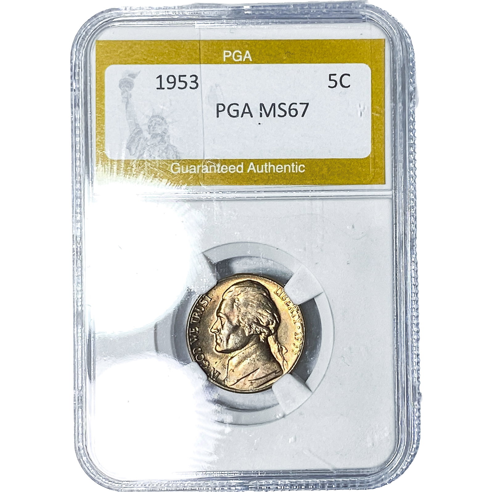 1953 Jefferson Nickel PGA MS67: 1953 Jefferson Nickel PGA MS67