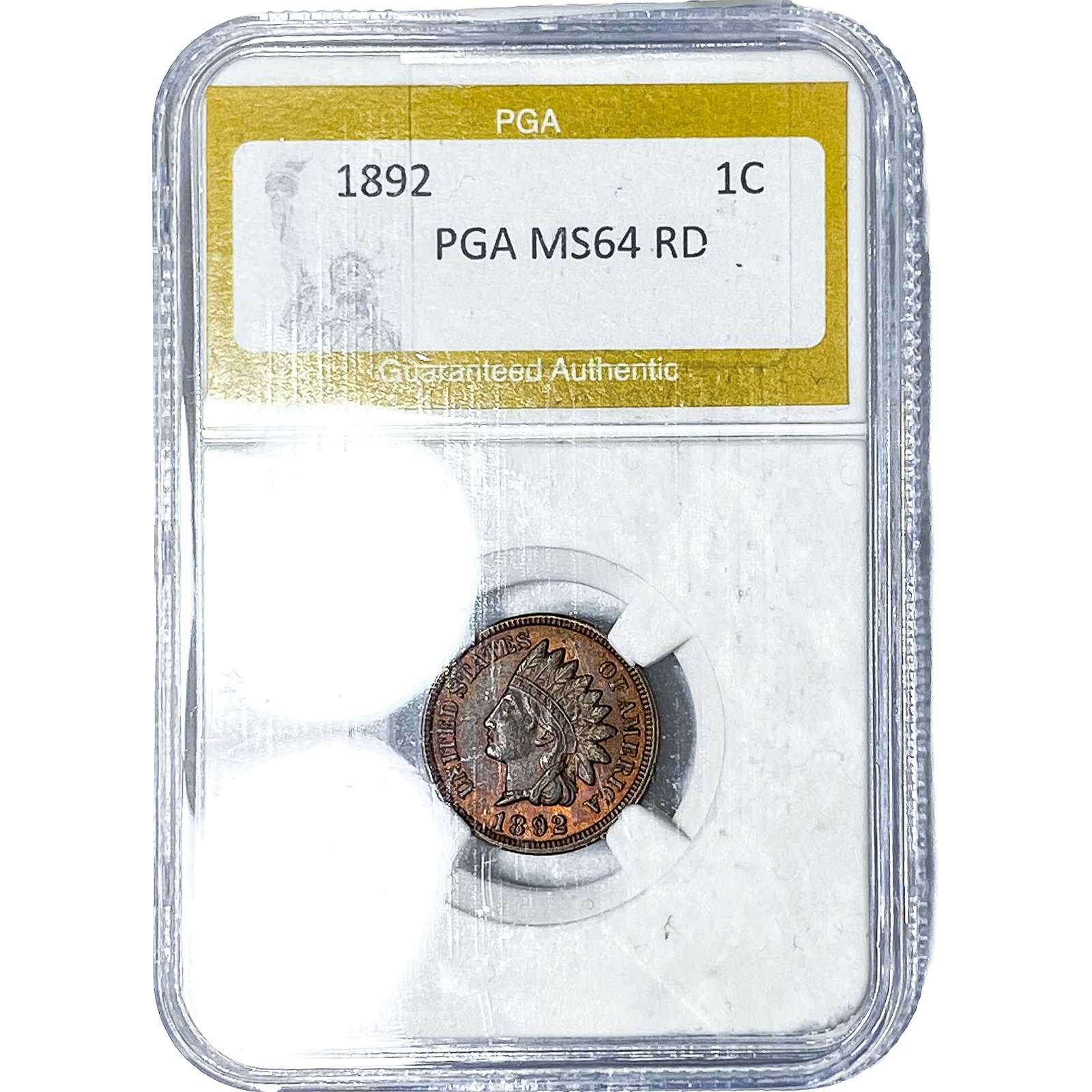 1892 Indian Head Cent PGA MS64RD: 1892 Indian Head Cent PGA MS64RD