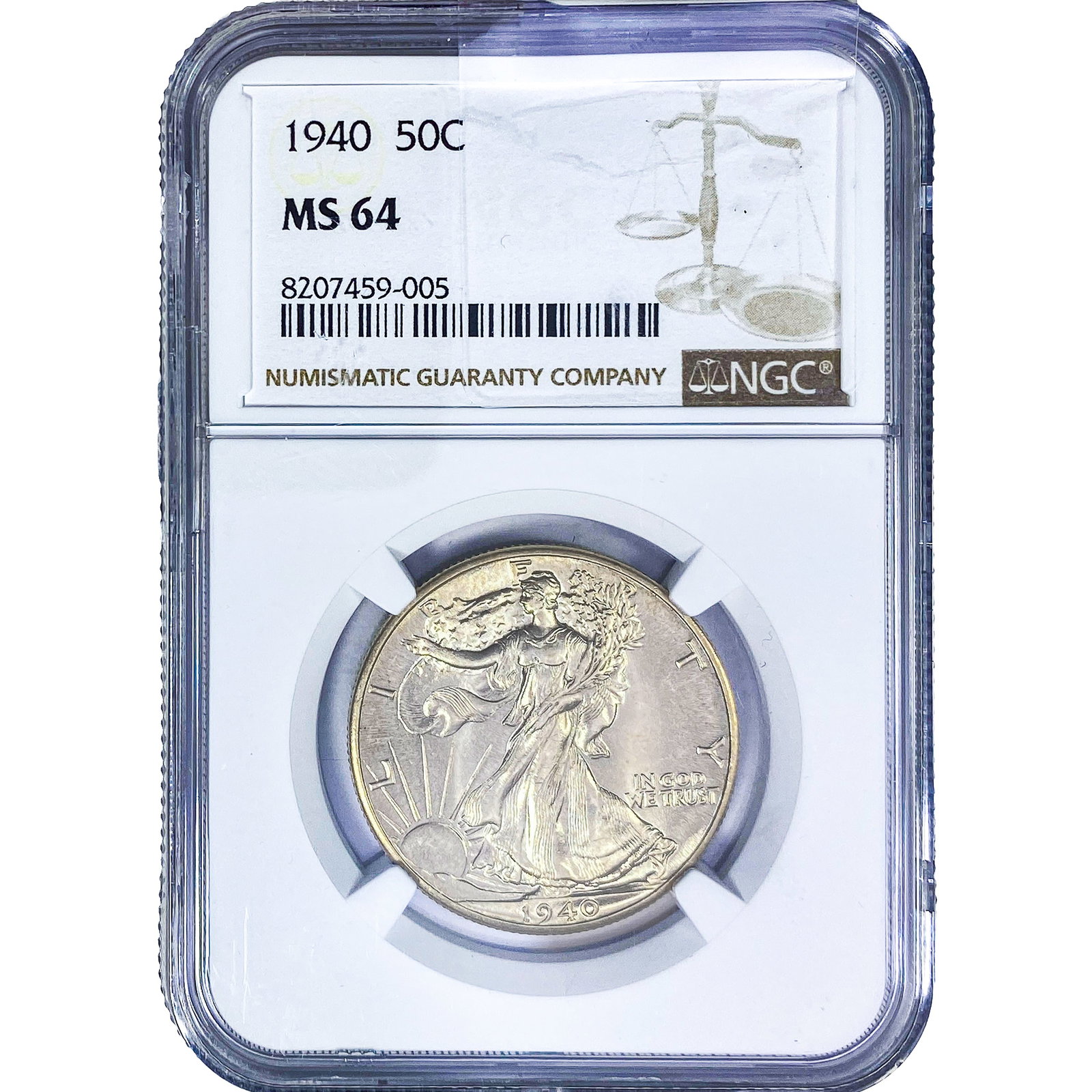 1940 Walking Liberty Half Dollar NGC MS64: 1940 Walking Liberty Half Dollar NGC MS64