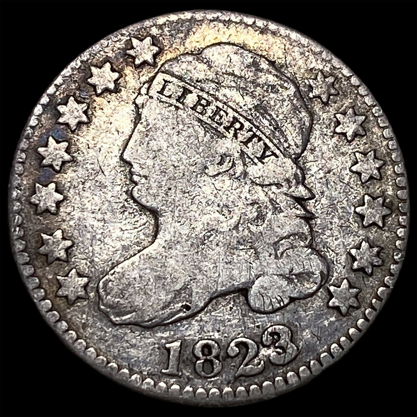 1823 Capped Bust Dime NEARLY UNCIRCULATED (1 of 2)