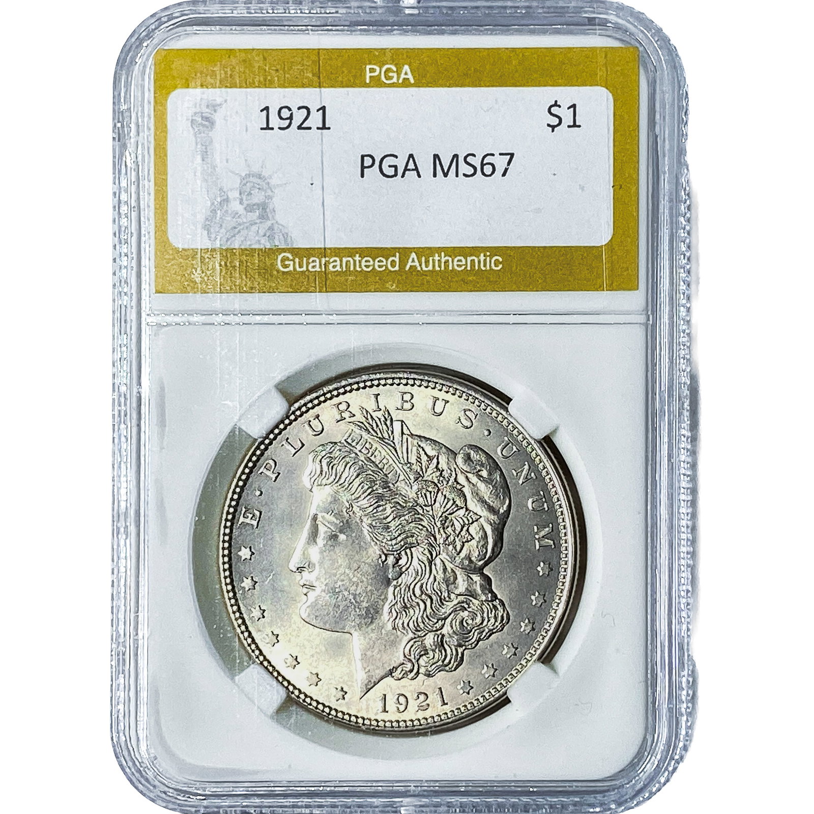 1921 Morgan Silver Dollar PGA MS67: 1921 Morgan Silver Dollar PGA MS67