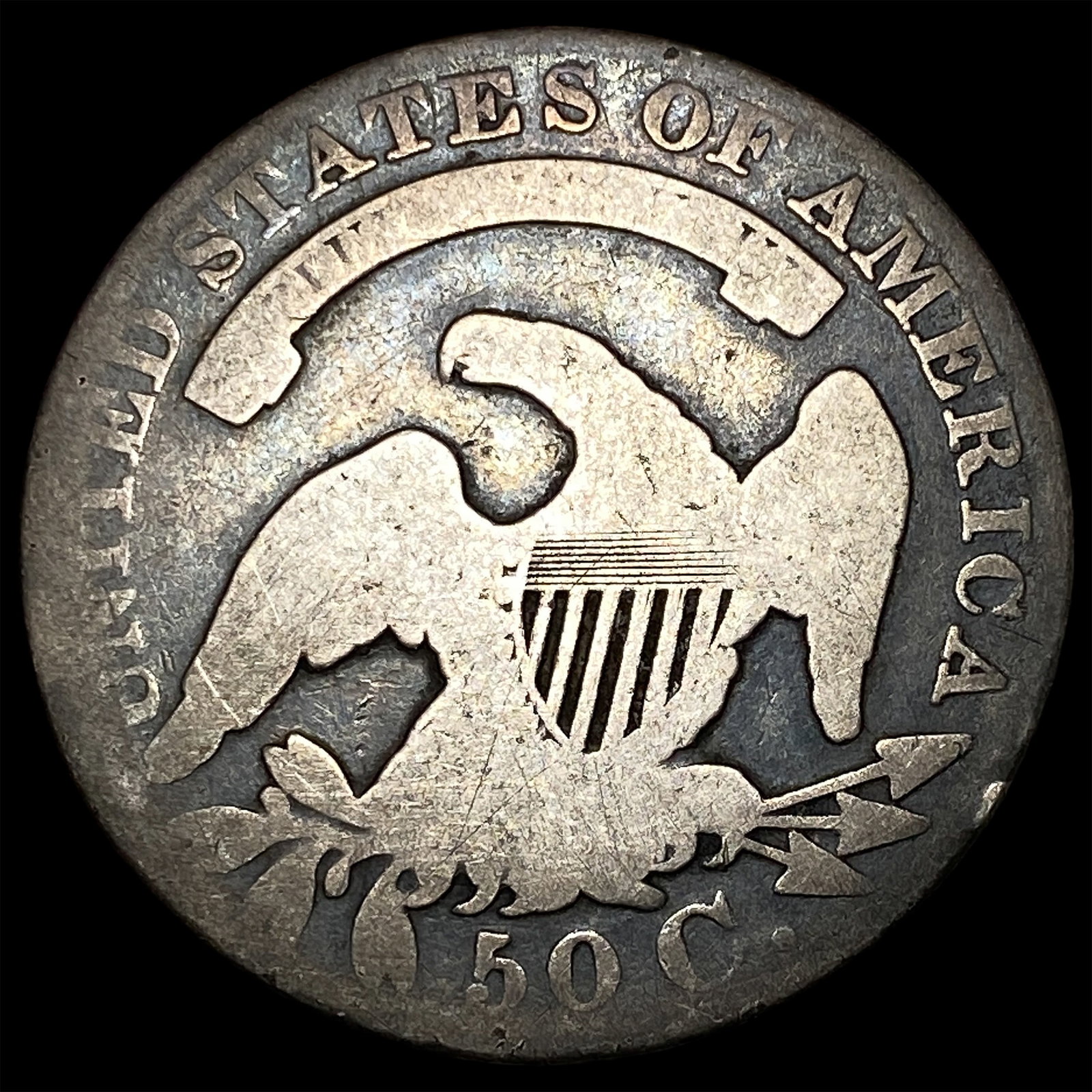 1829 Capped Bust Half Dollar NICELY CIRCULATED - 2