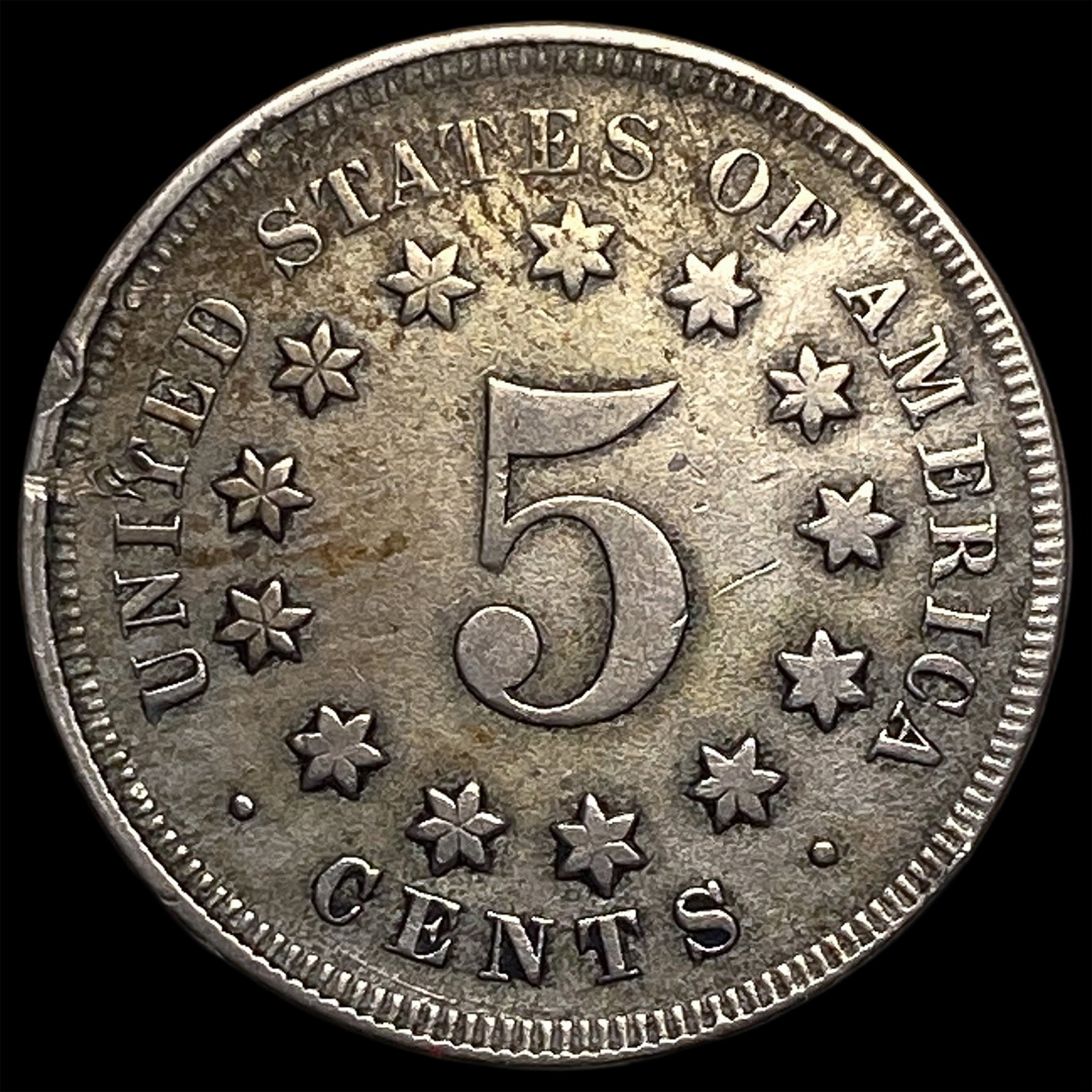 1867 Shield Nickel CLOSELY UNCIRCULATED - 2