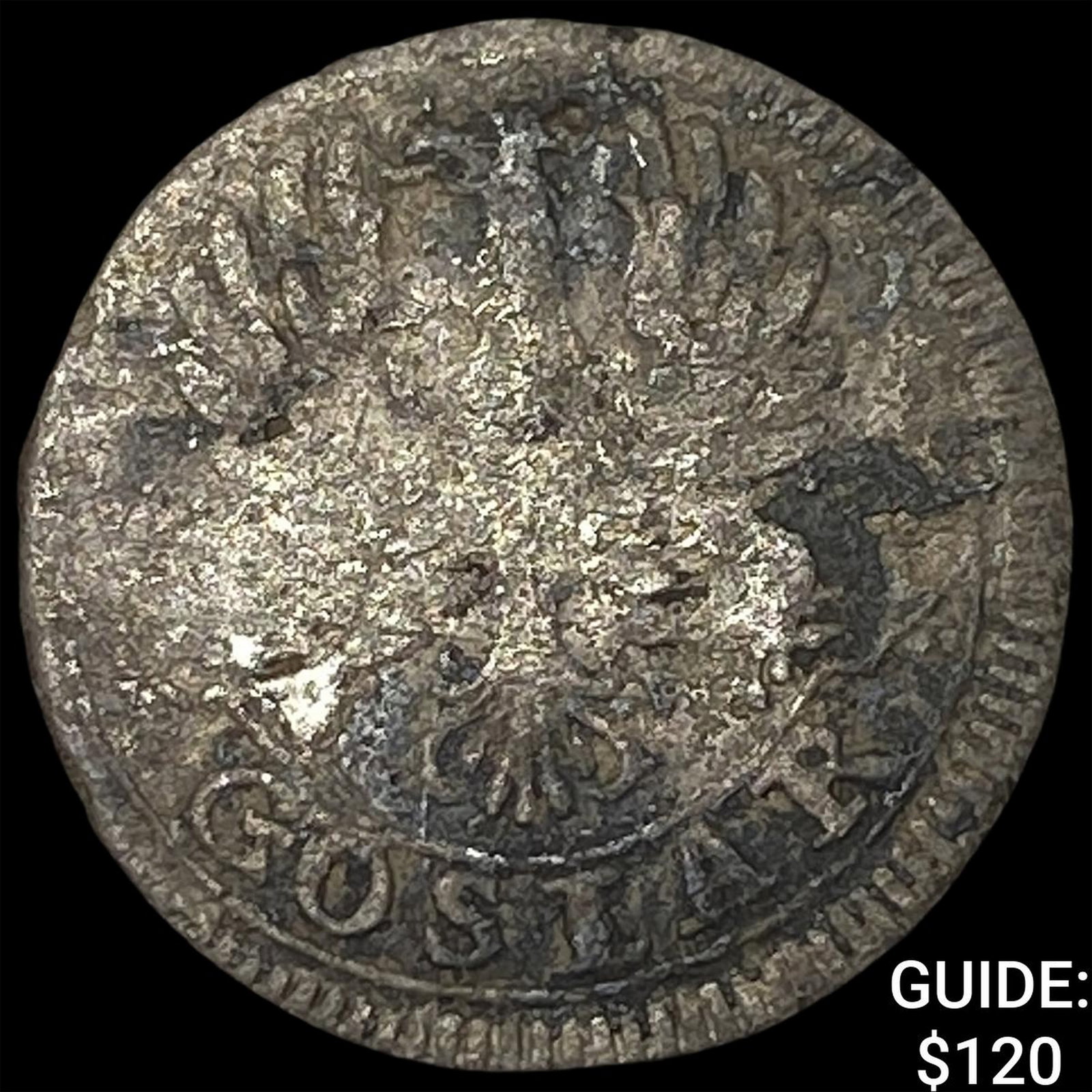 1737 German States Goslar Silver 6 Pfennig: 1737 German States Goslar Silver 6 Pfennig