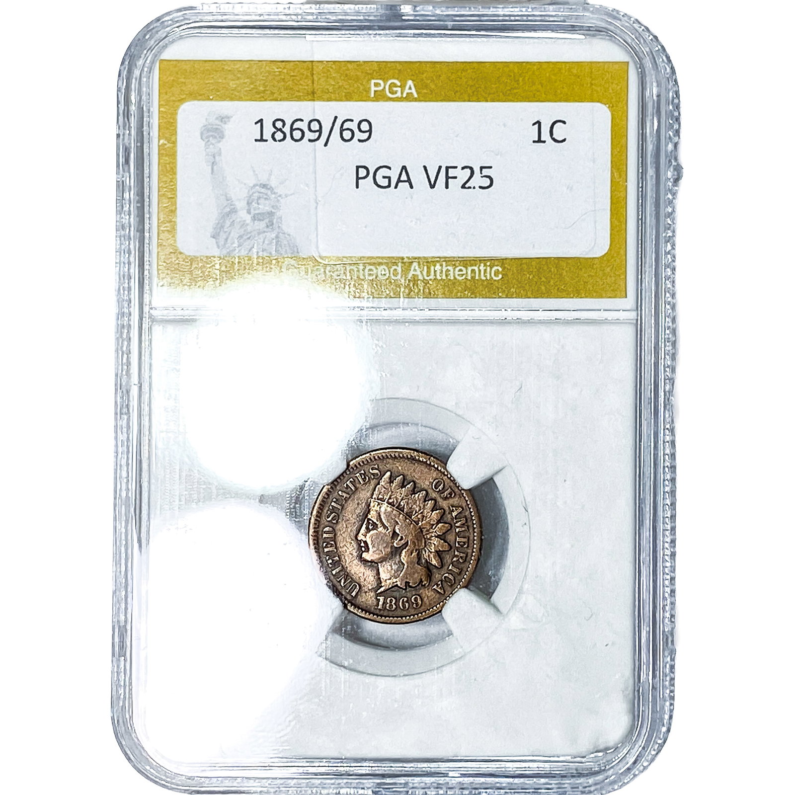 1869/69 Indian Head Cent PGA VF25: 1869/69 Indian Head Cent PGA VF25