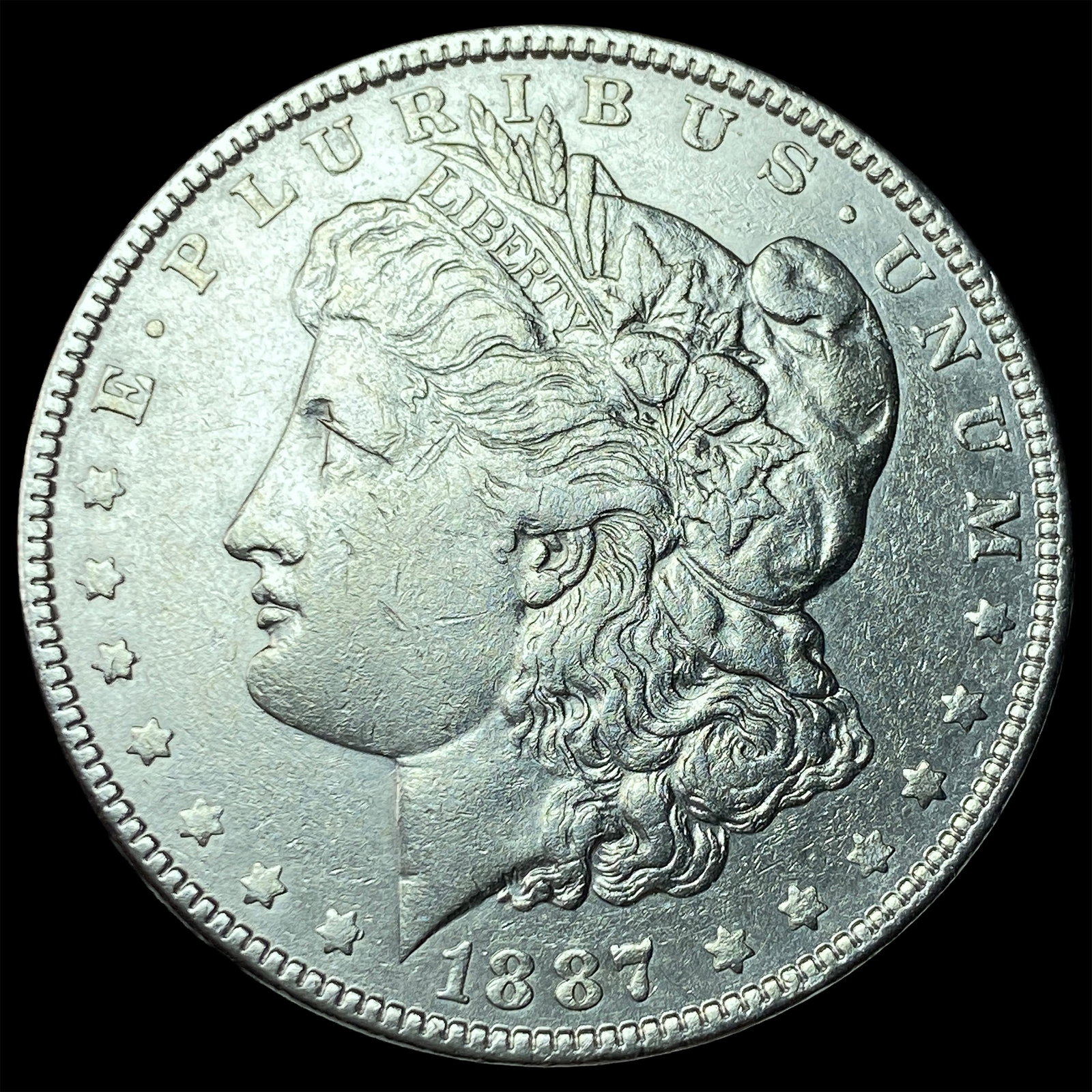 1887 Silver Morgan Dollar NEARLY UNCIRCULATED: 1887 Silver Morgan Dollar NEARLY UNCIRCULATED