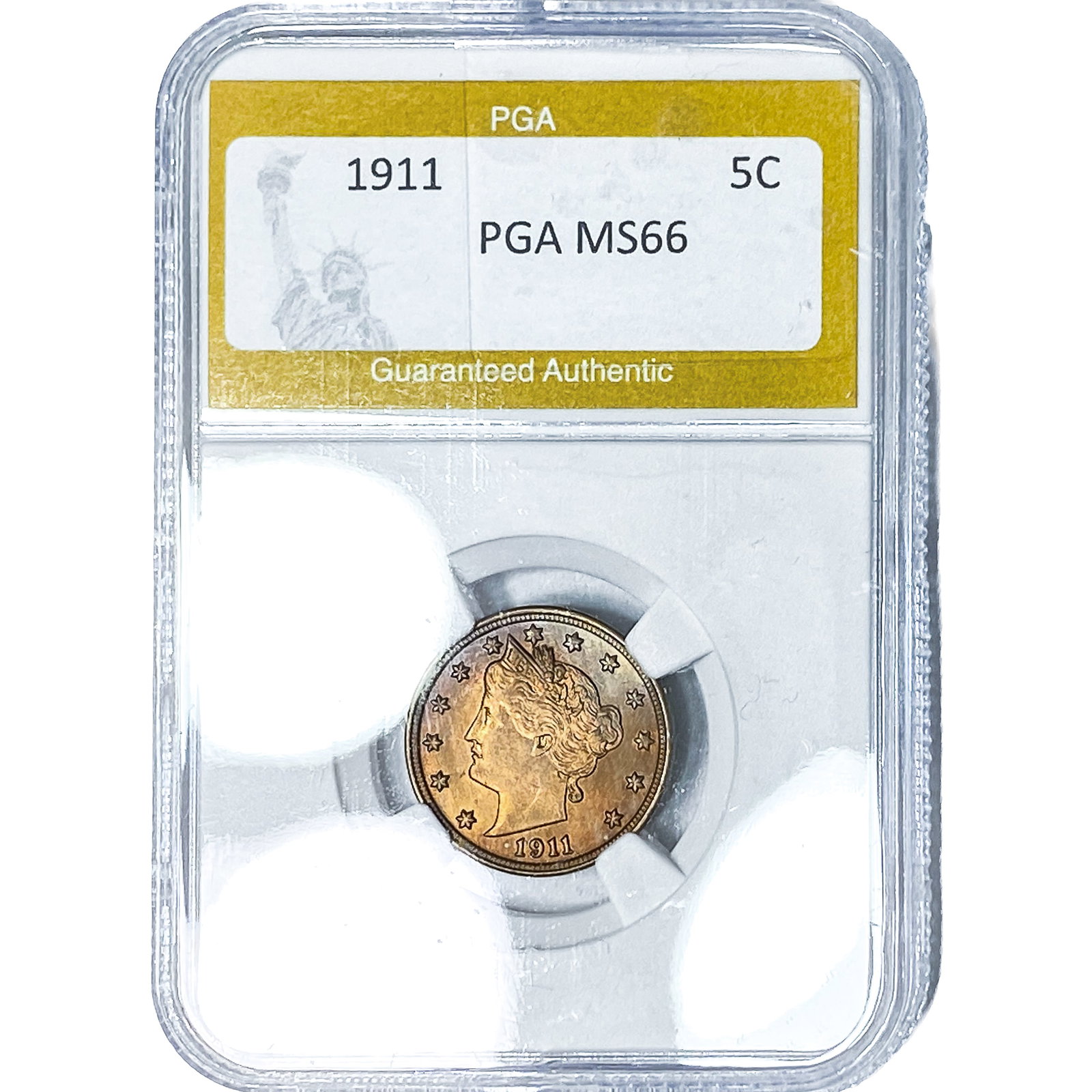 1911 Liberty Victory Nickel PGA MS66: 1911 Liberty Victory Nickel PGA MS66