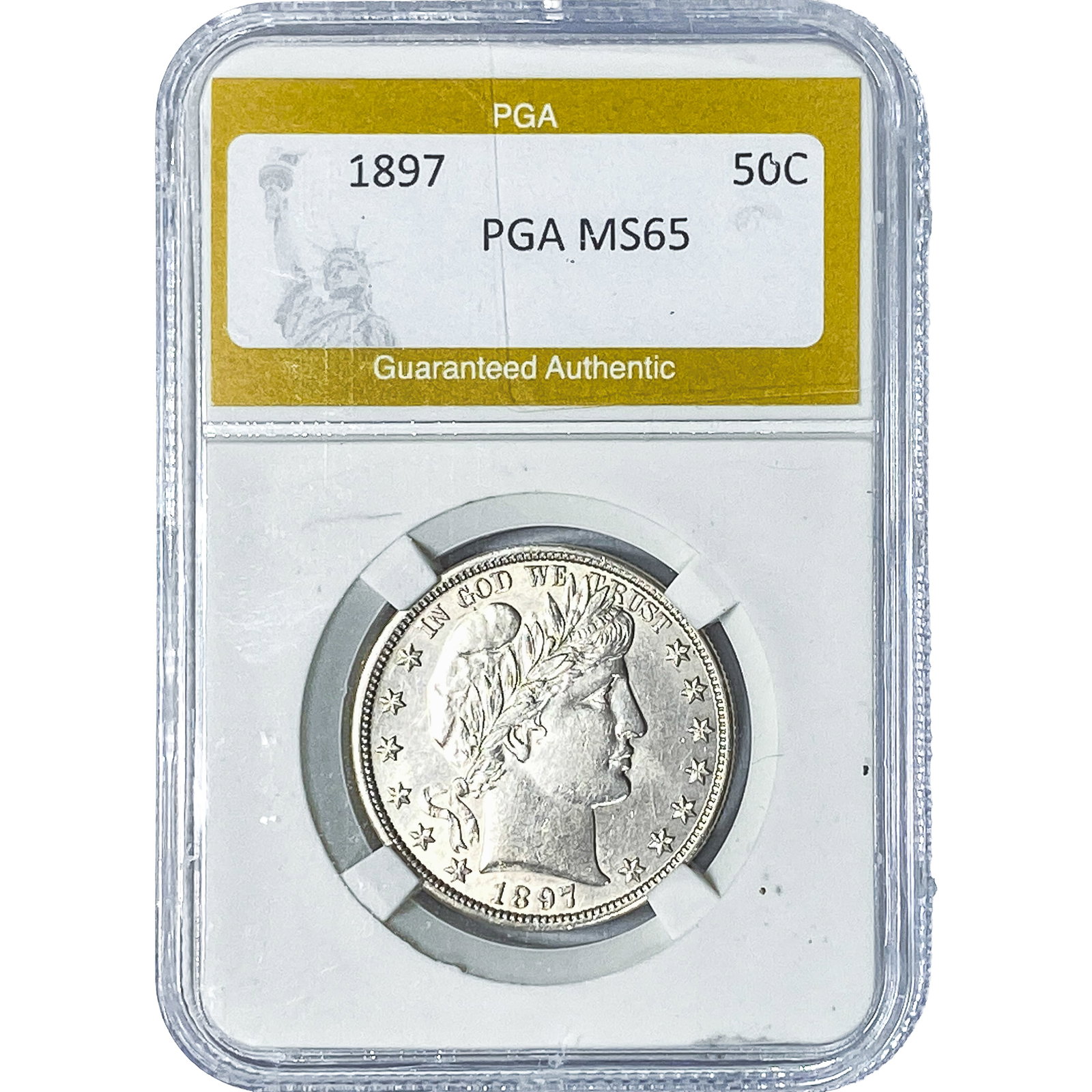 1897 Barber Half Dollar PGA MS65: 1897 Barber Half Dollar PGA MS65