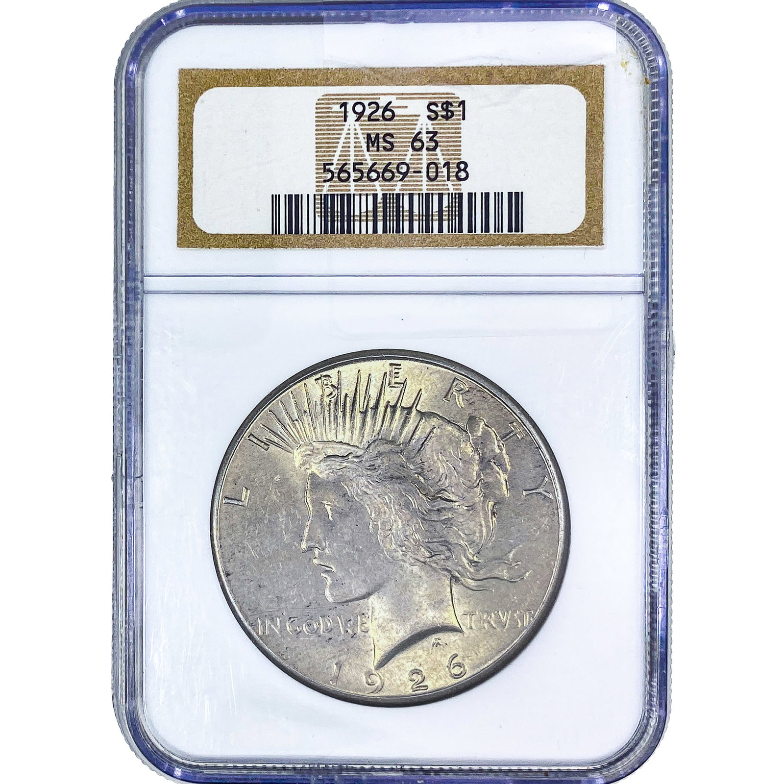 1926 Silver Peace Dollar NGC MS63: 1926 Silver Peace Dollar NGC MS63