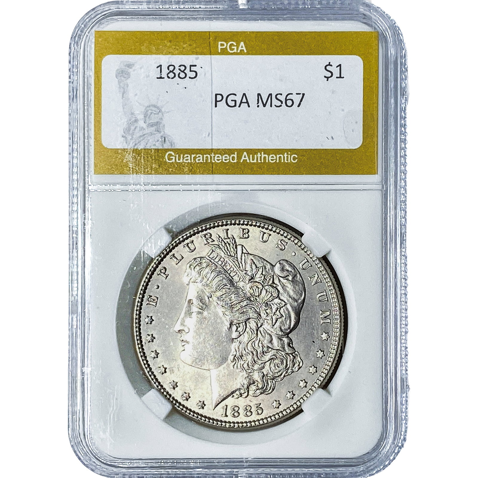 1885 Morgan Silver Dollar PGA MS67: 1885 Morgan Silver Dollar PGA MS67