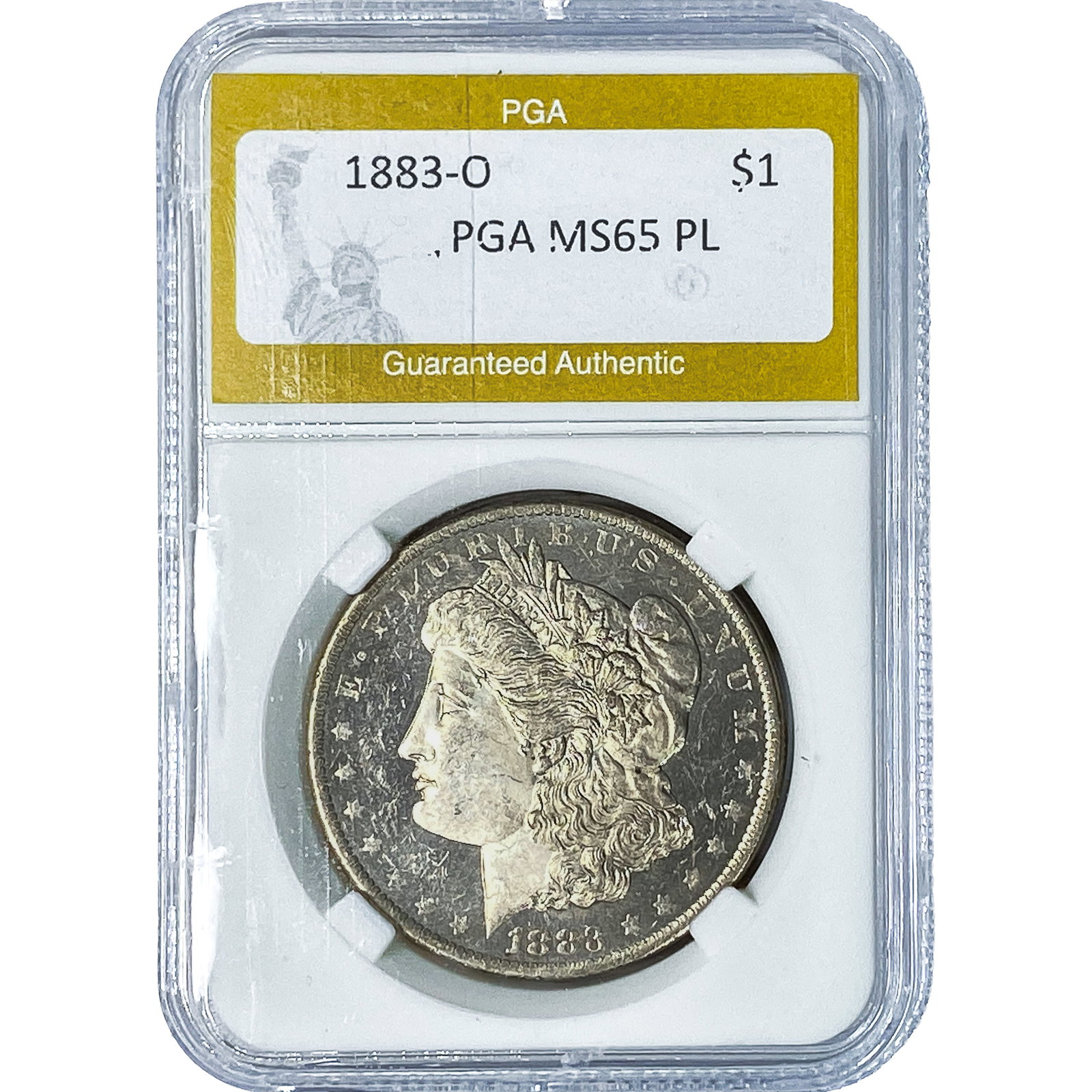 1883-O Morgan Silver Dollar PGA MS65PL: 1883-O Morgan Silver Dollar PGA MS65PL