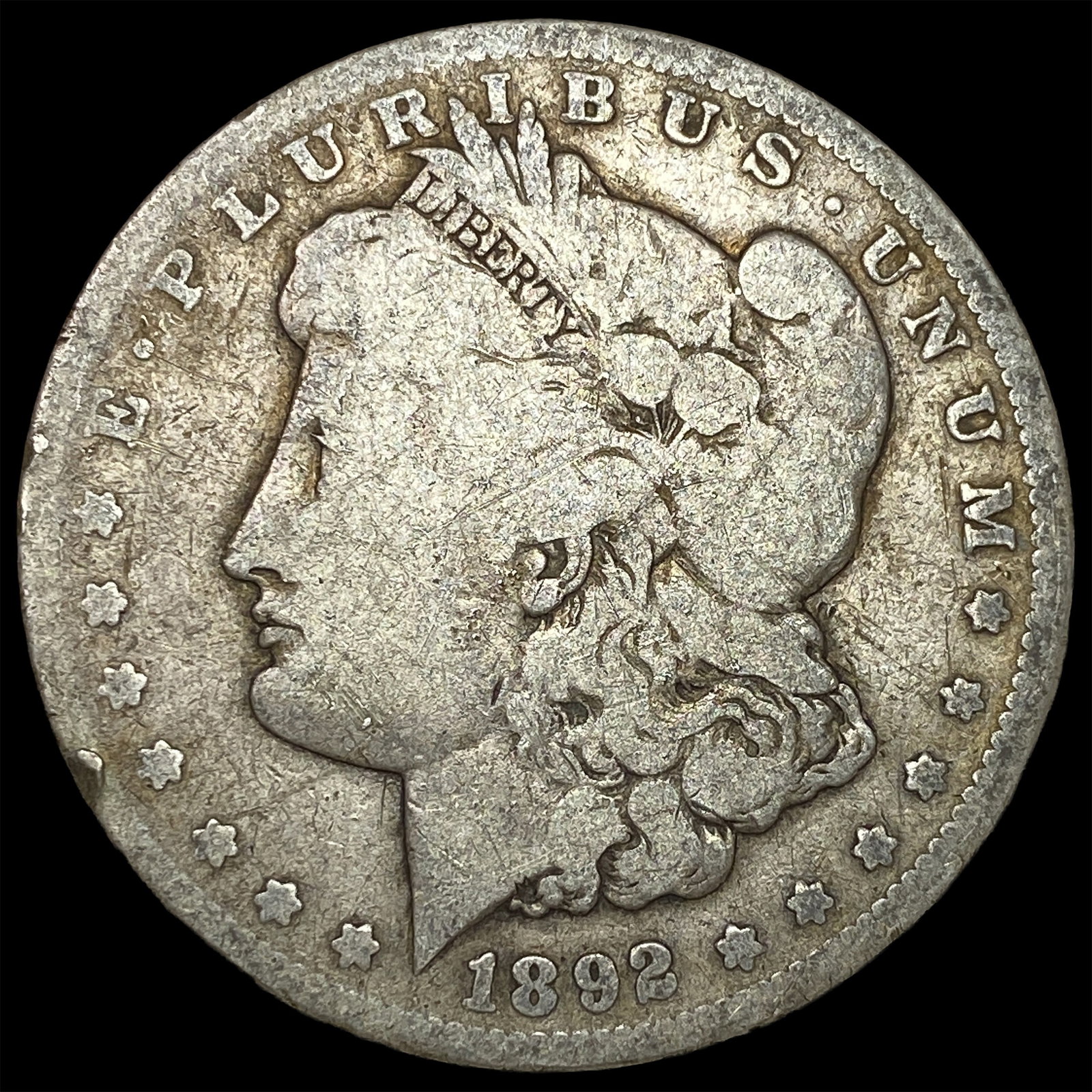 1892-CC Silver Morgan Dollar LIGHTLY CIRCULATED: 1892-CC Silver Morgan Dollar LIGHTLY CIRCULATED