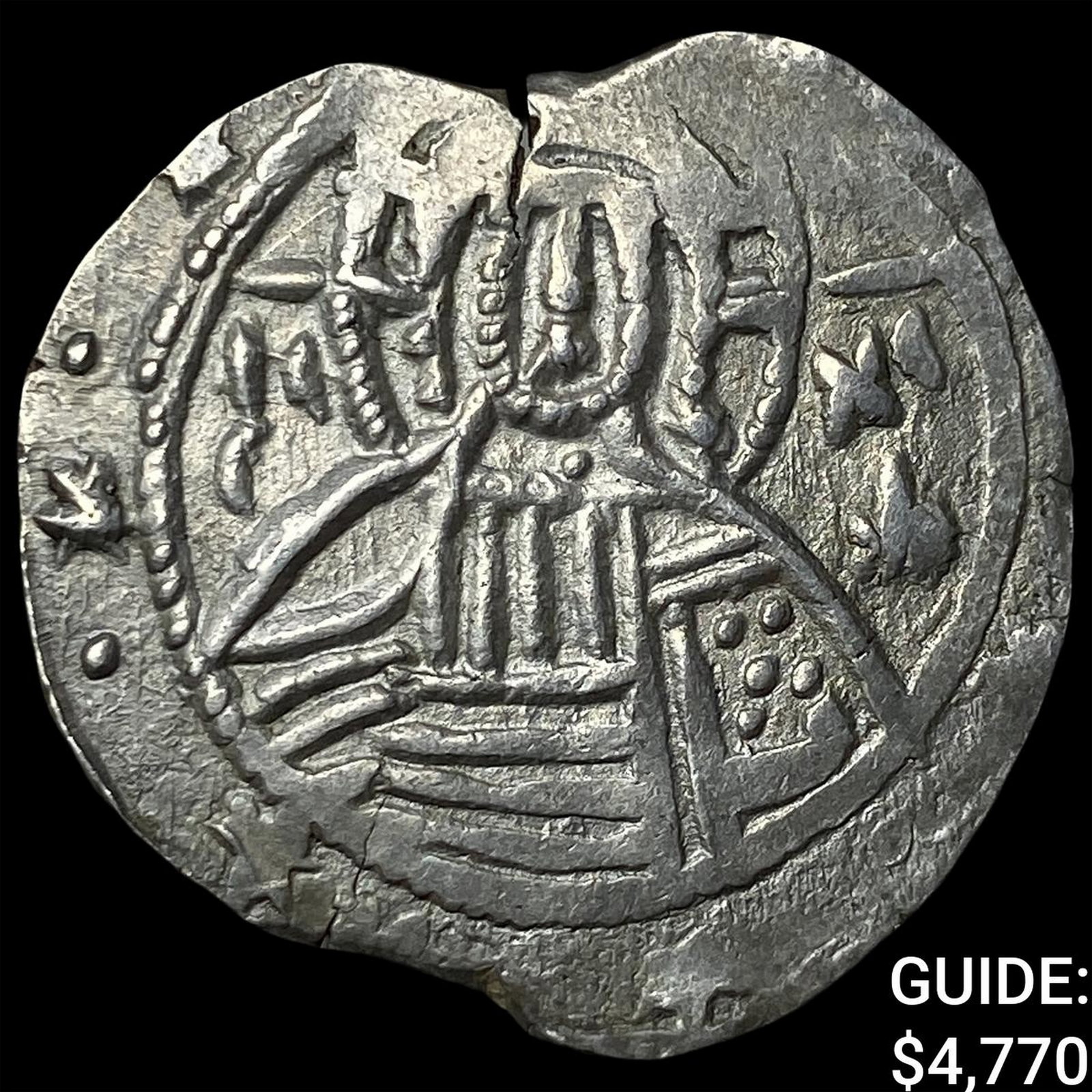 Byzantine Mauneul II 1391-1423 AD Silver Stavaton: Byzantine Mauneul II 1391-1423 AD Silver Stavaton