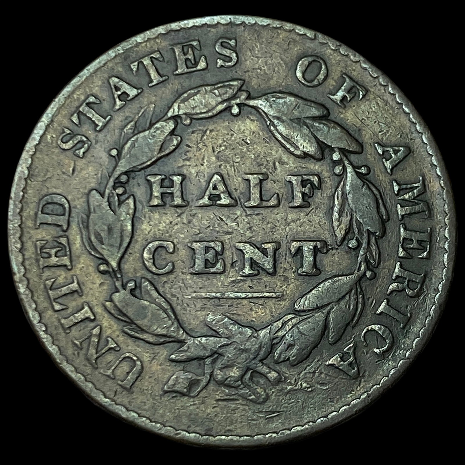 1825 Classic Head Half Cent LIGHTLY CIRCULATED - 2