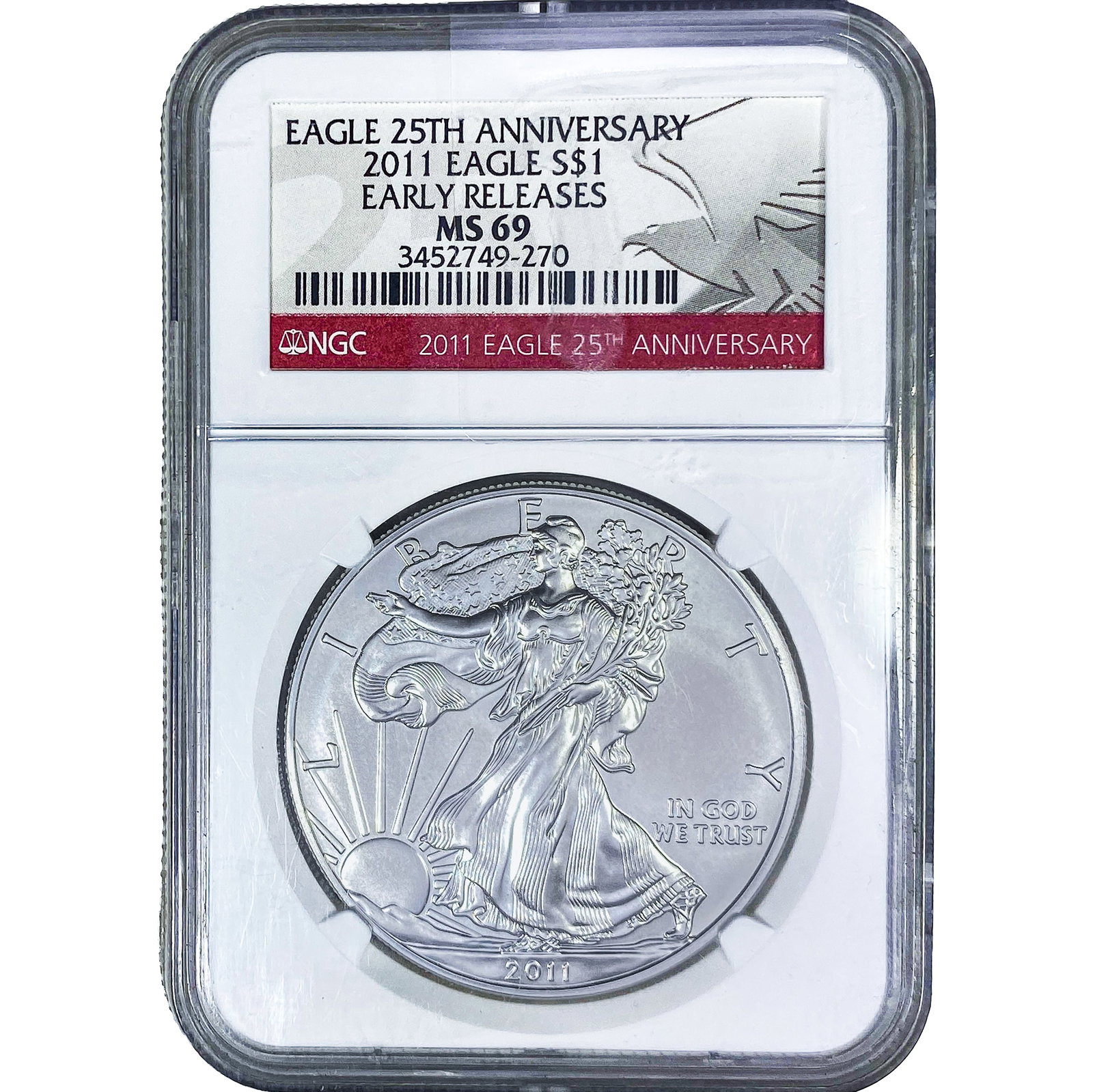 2011 Silver Eagle NGC MS69: 2011 Silver Eagle NGC MS69