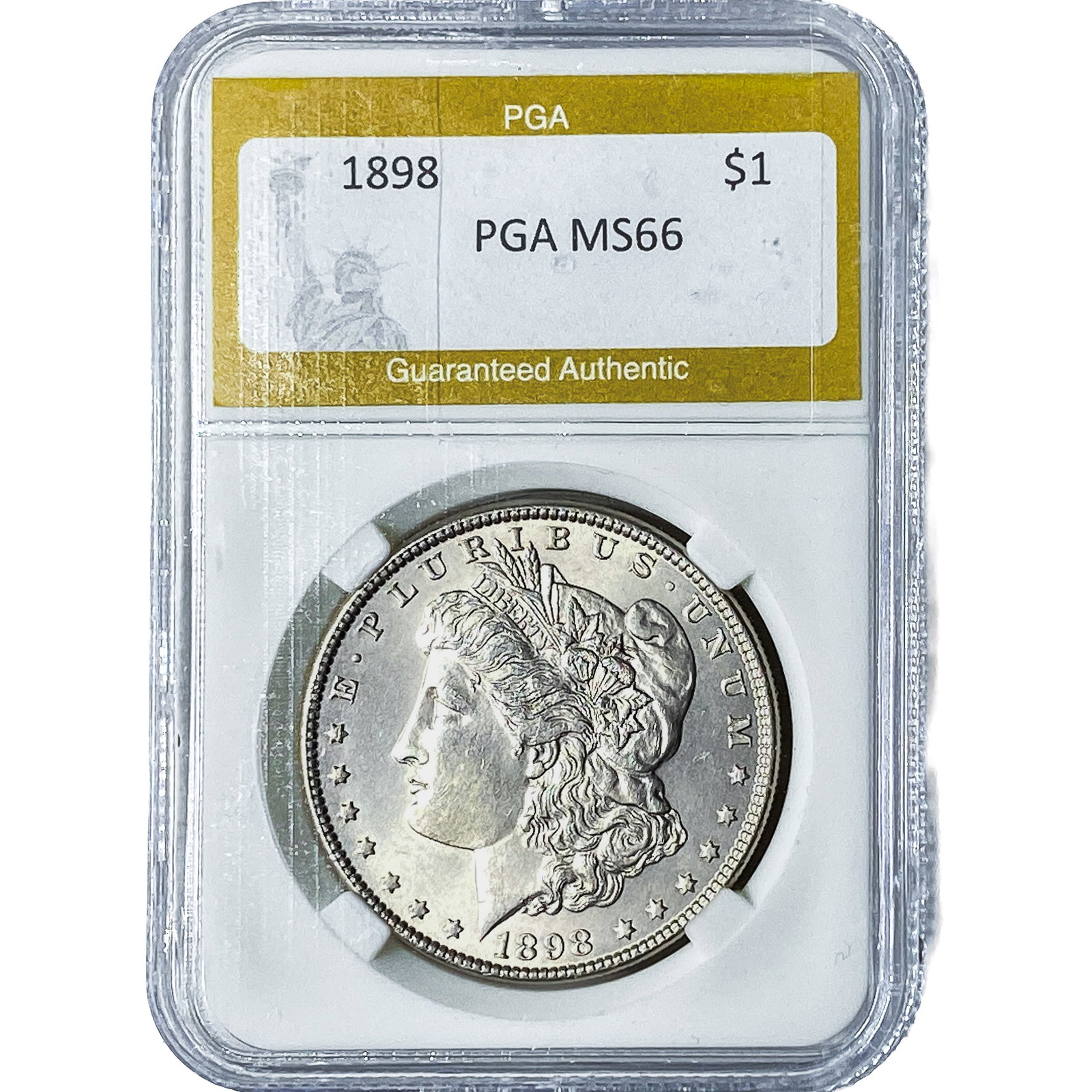 1898 Morgan Silver Dollar PGA MS66: 1898 Morgan Silver Dollar PGA MS66