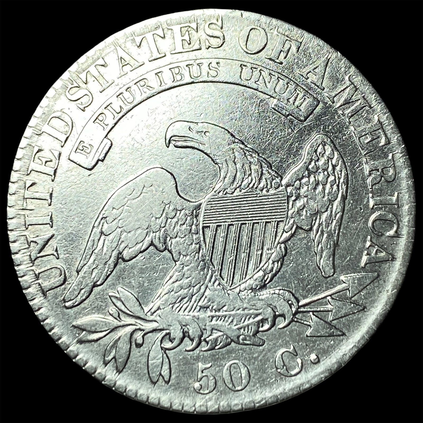 1821 Capped Bust Half Dollar CLOSELY UNCIRCULATED - 2