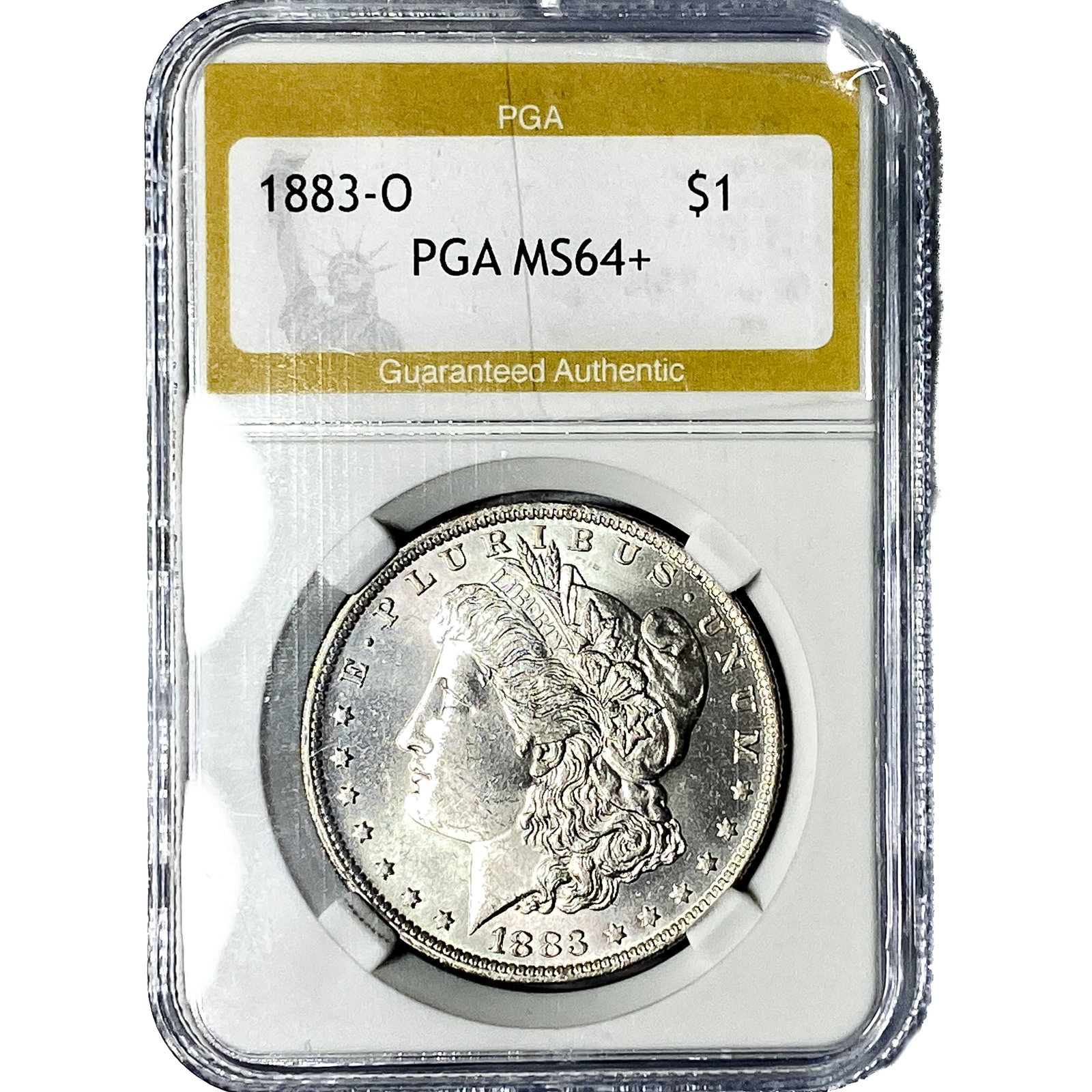 1883-O Morgan Silver Dollar PGA MS64+: 1883-O Morgan Silver Dollar PGA MS64+
