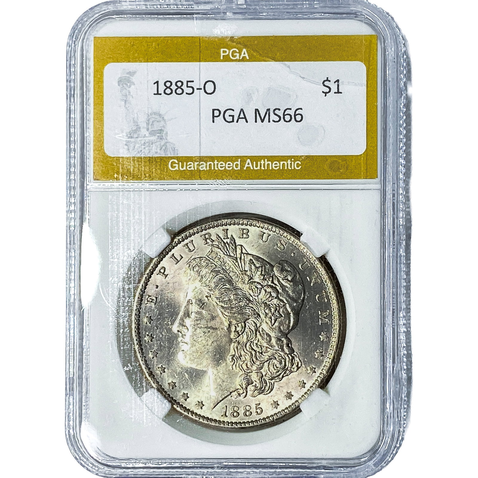 1885-O Morgan Silver Dollar PGA MS66: 1885-O Morgan Silver Dollar PGA MS66