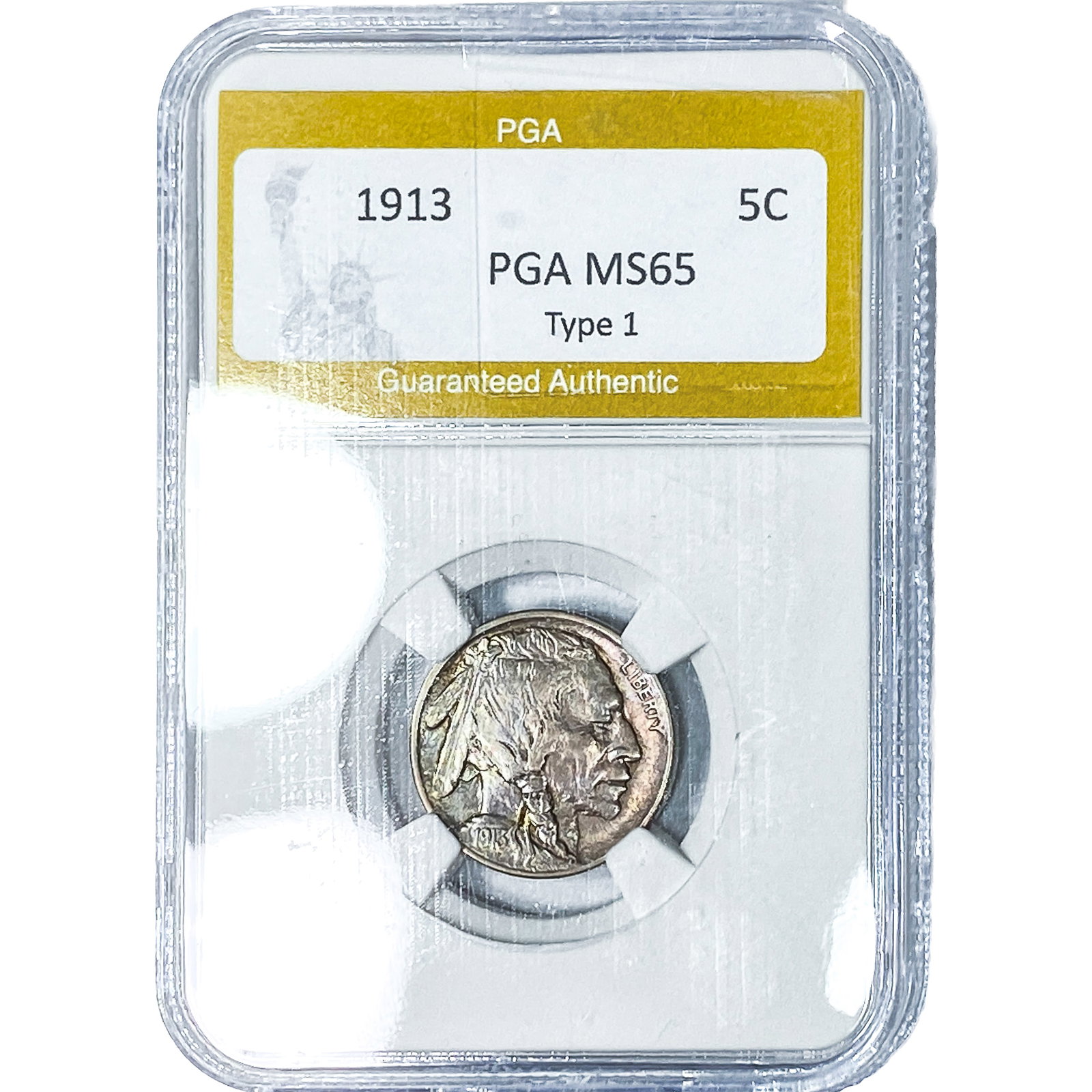 1913 Buffalo Nickel PGA MS65 Type 1: 1913 Buffalo Nickel PGA MS65 Type 1