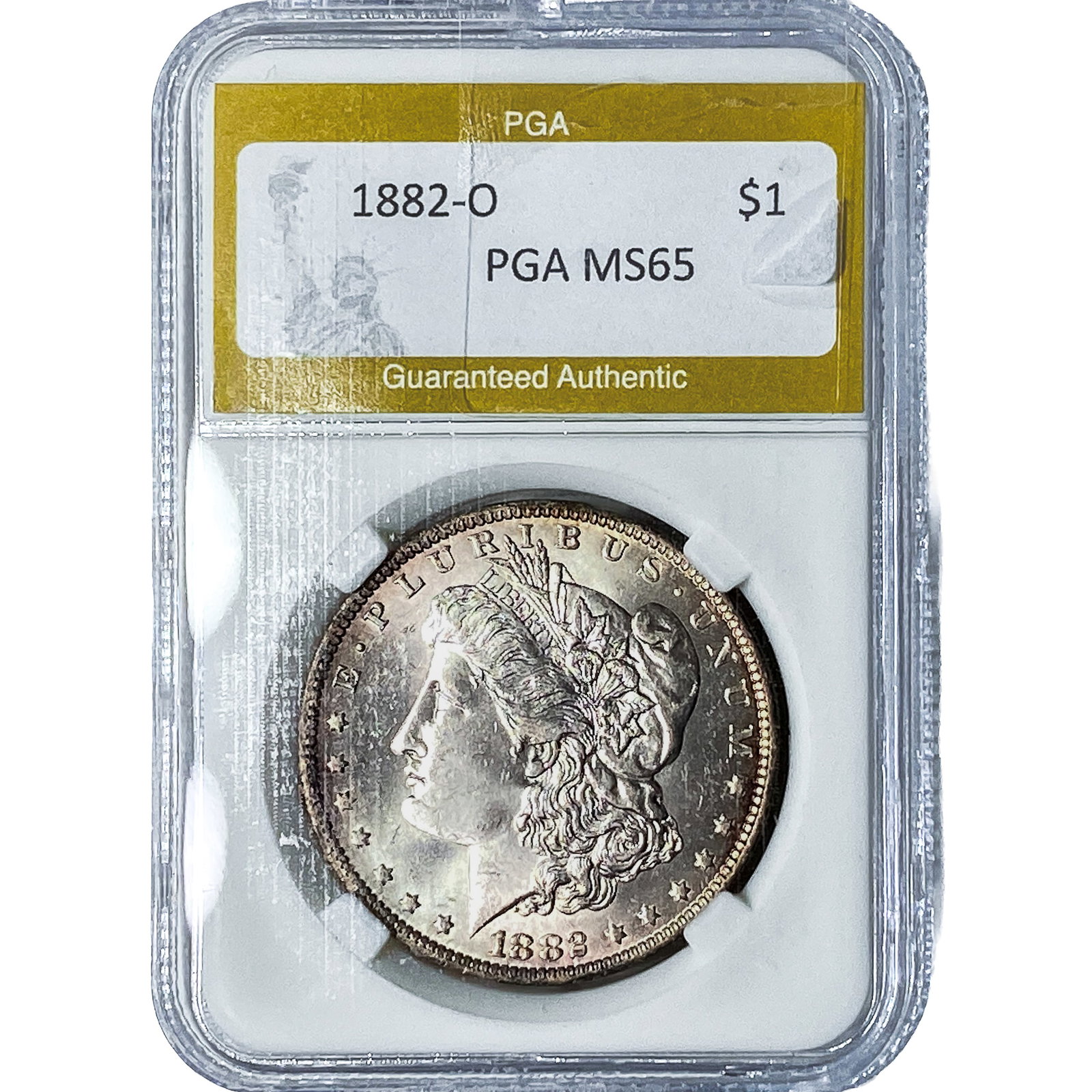 1882-O Morgan Silver Dollar PGA MS65: 1882-O Morgan Silver Dollar PGA MS65