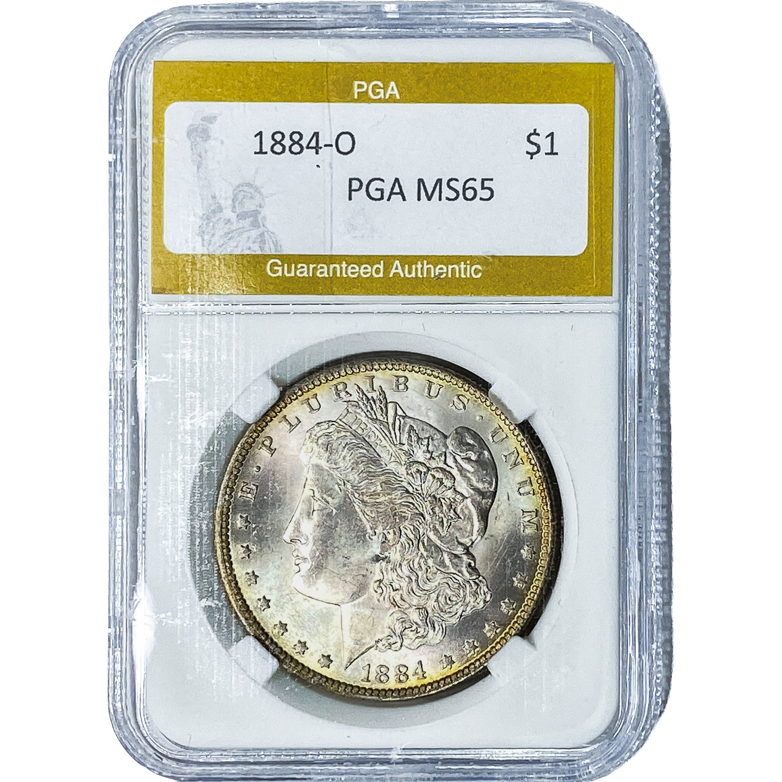 1884-O Morgan Silver Dollar PGA MS65: 1884-O Morgan Silver Dollar PGA MS65