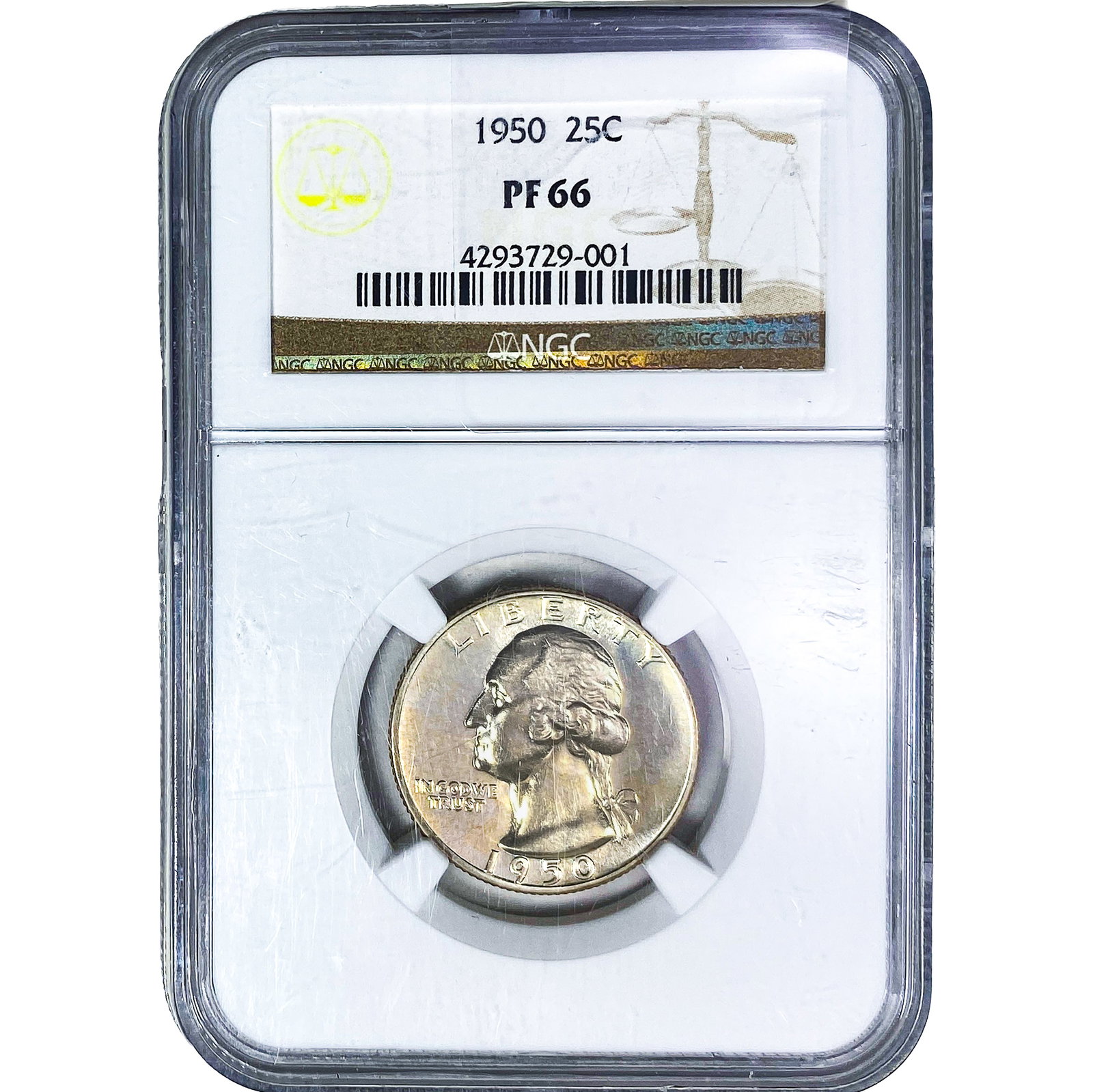 1950 Washington Silver Quarter NGC PF66: 1950 Washington Silver Quarter NGC PF66