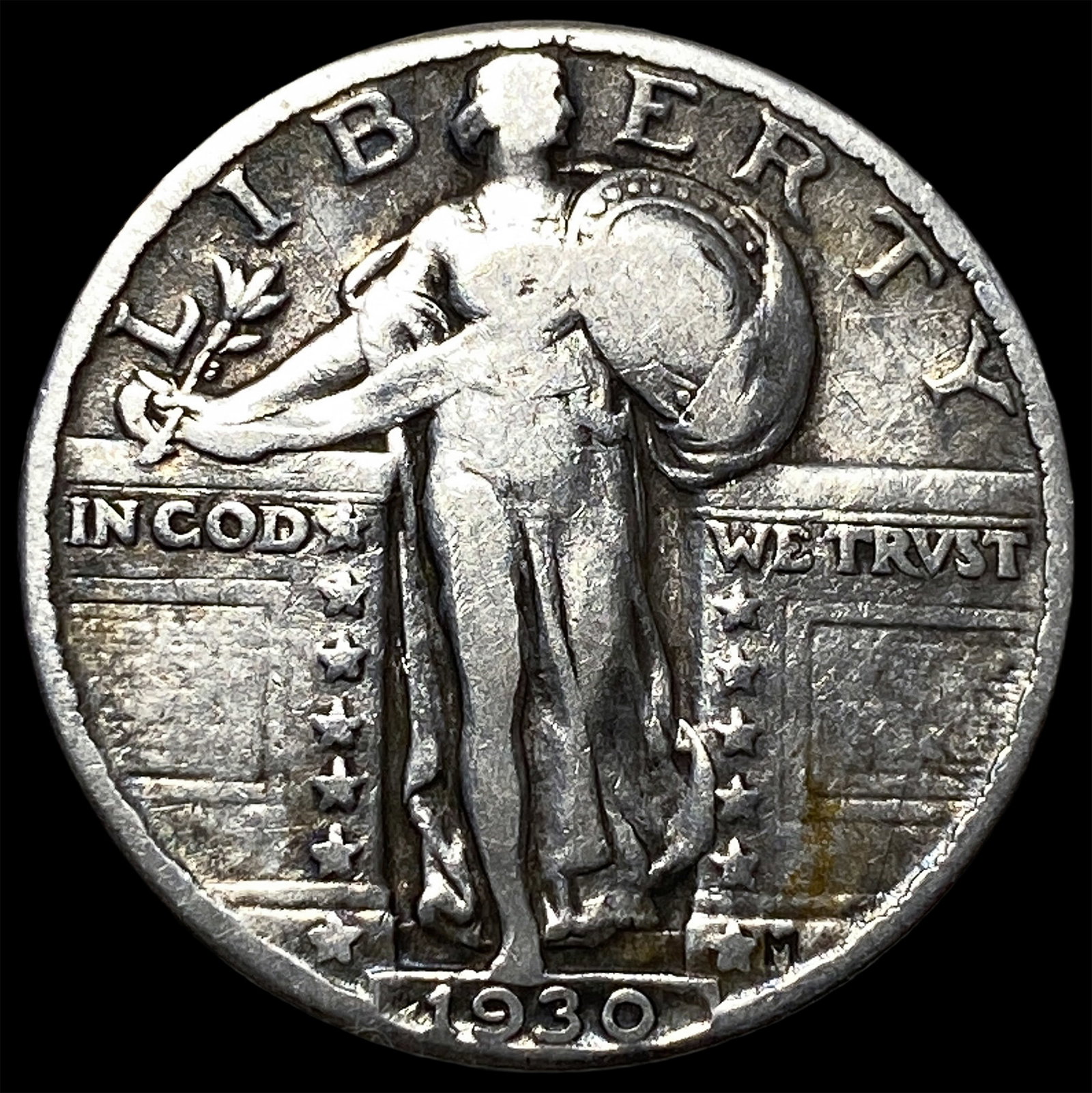1930 Standing Liberty Silver Quarter NEARLY UNCIRCULATED: 1930 Standing Liberty Silver Quarter NEARLY UNCIRCULATED